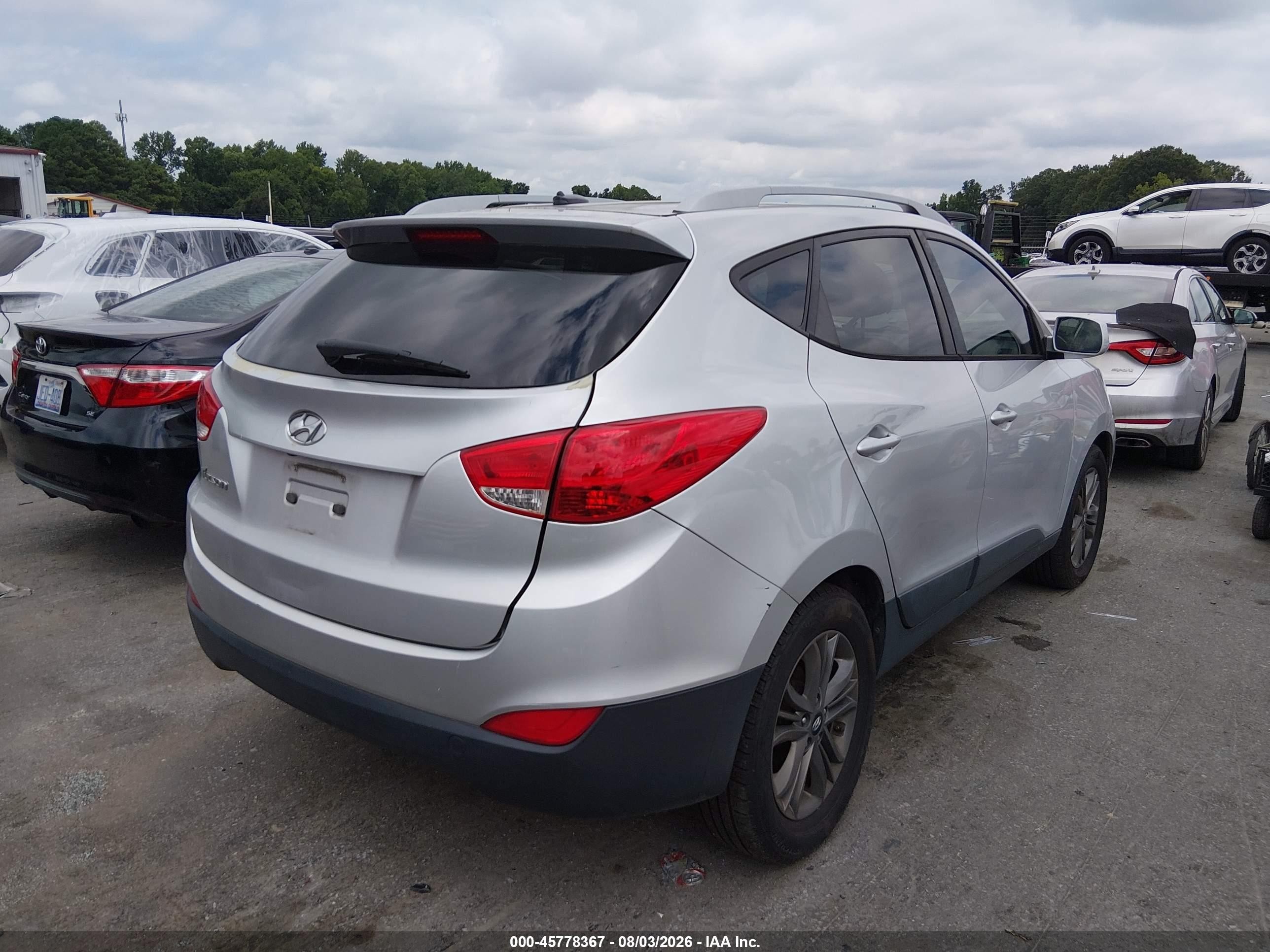 2014 Hyundai Tucson Se Silver vin: KM8JU3AGXEU897698