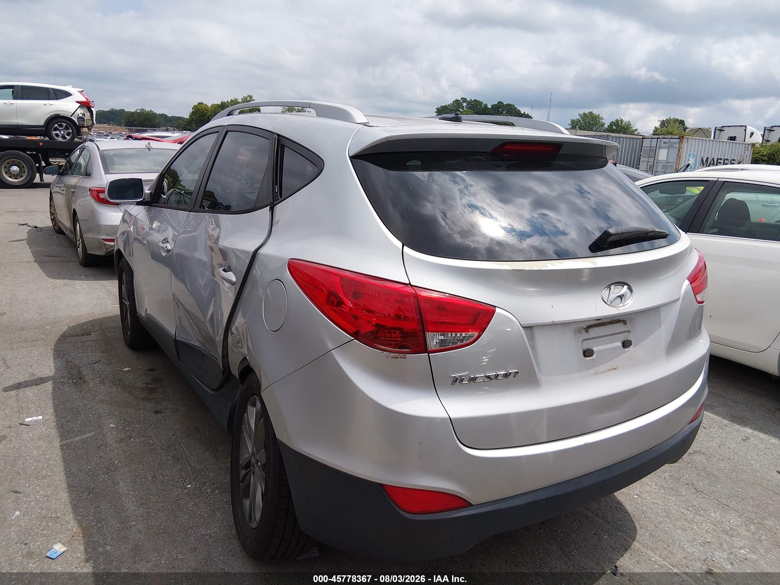 2014 Hyundai Tucson Se Silver vin: KM8JU3AGXEU897698