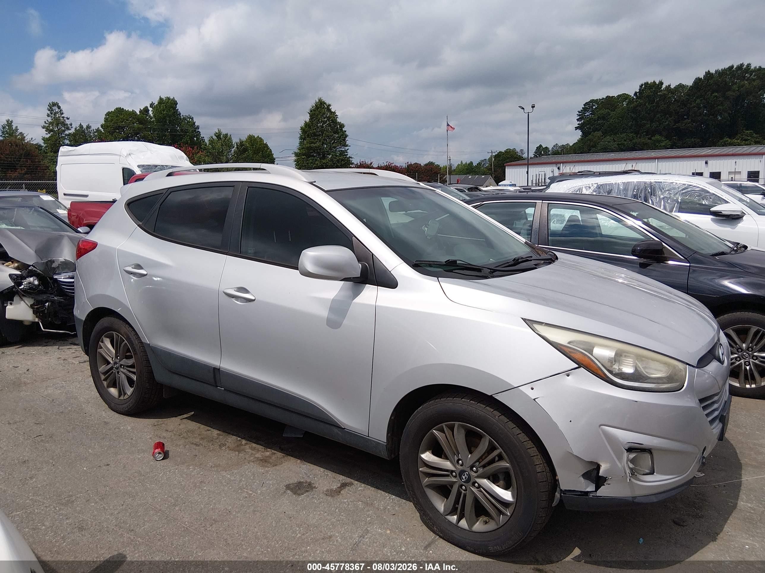2014 Hyundai Tucson Se Silver vin: KM8JU3AGXEU897698