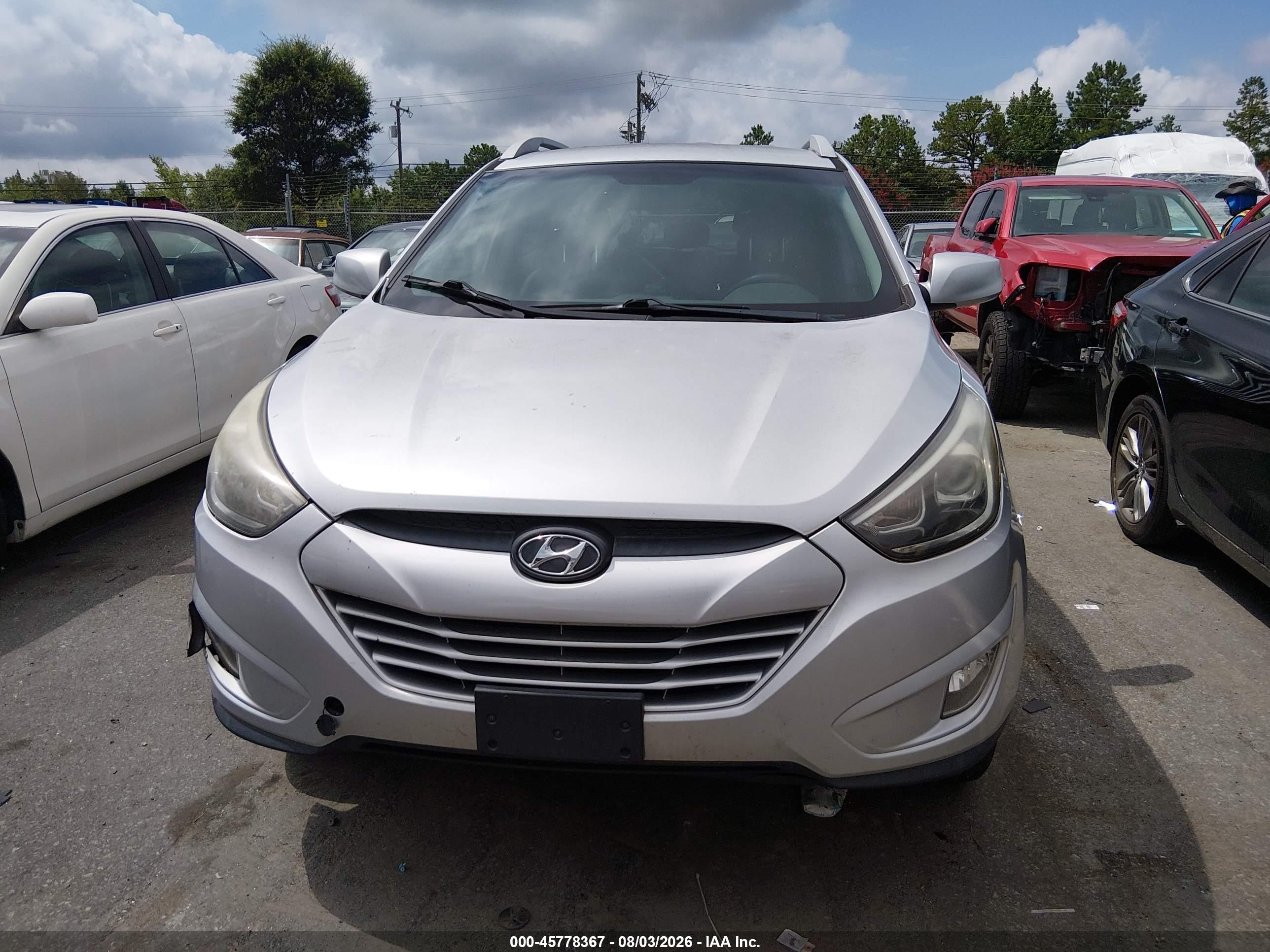 2014 Hyundai Tucson Se Silver vin: KM8JU3AGXEU897698