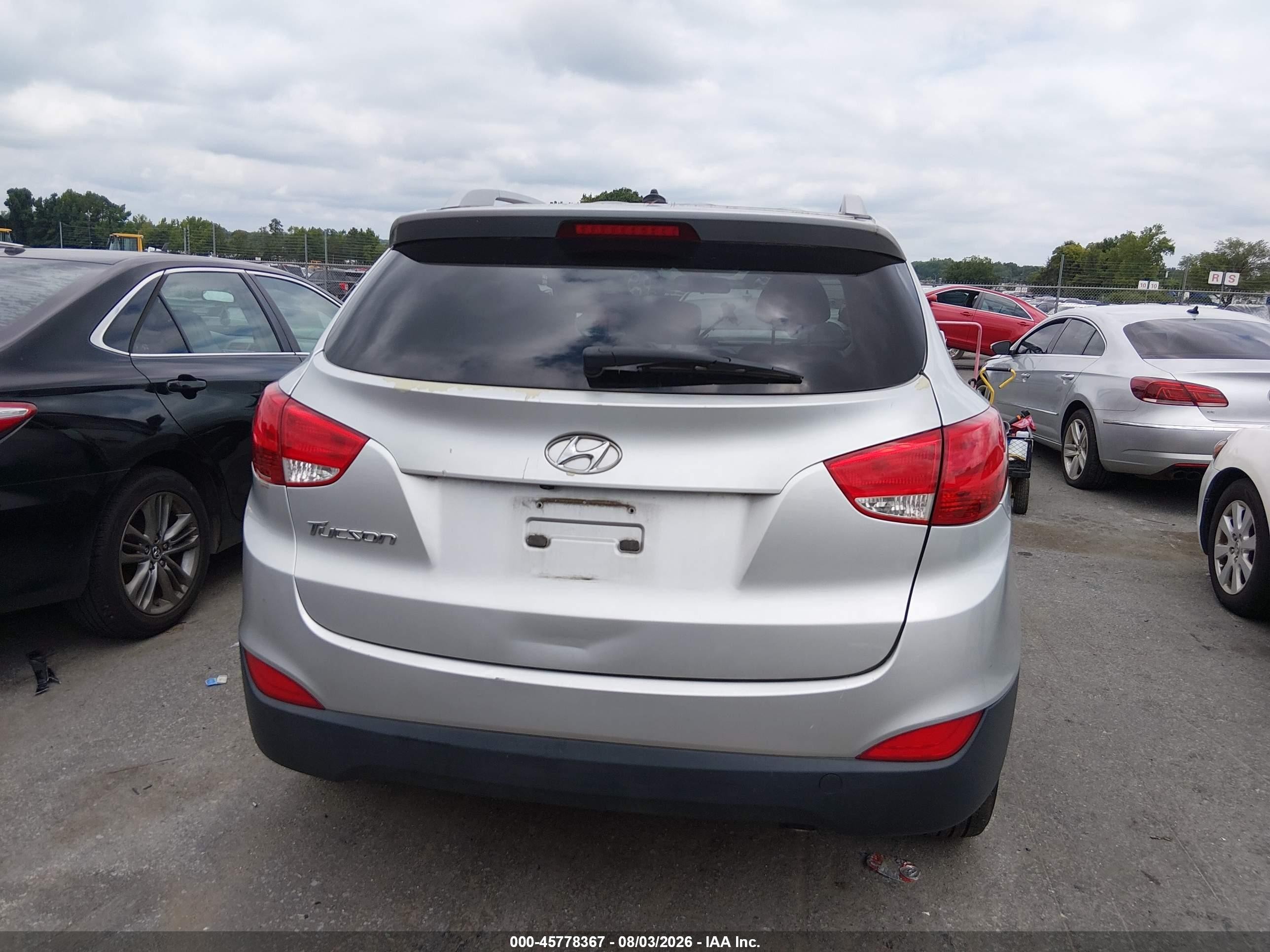 2014 Hyundai Tucson Se Silver vin: KM8JU3AGXEU897698