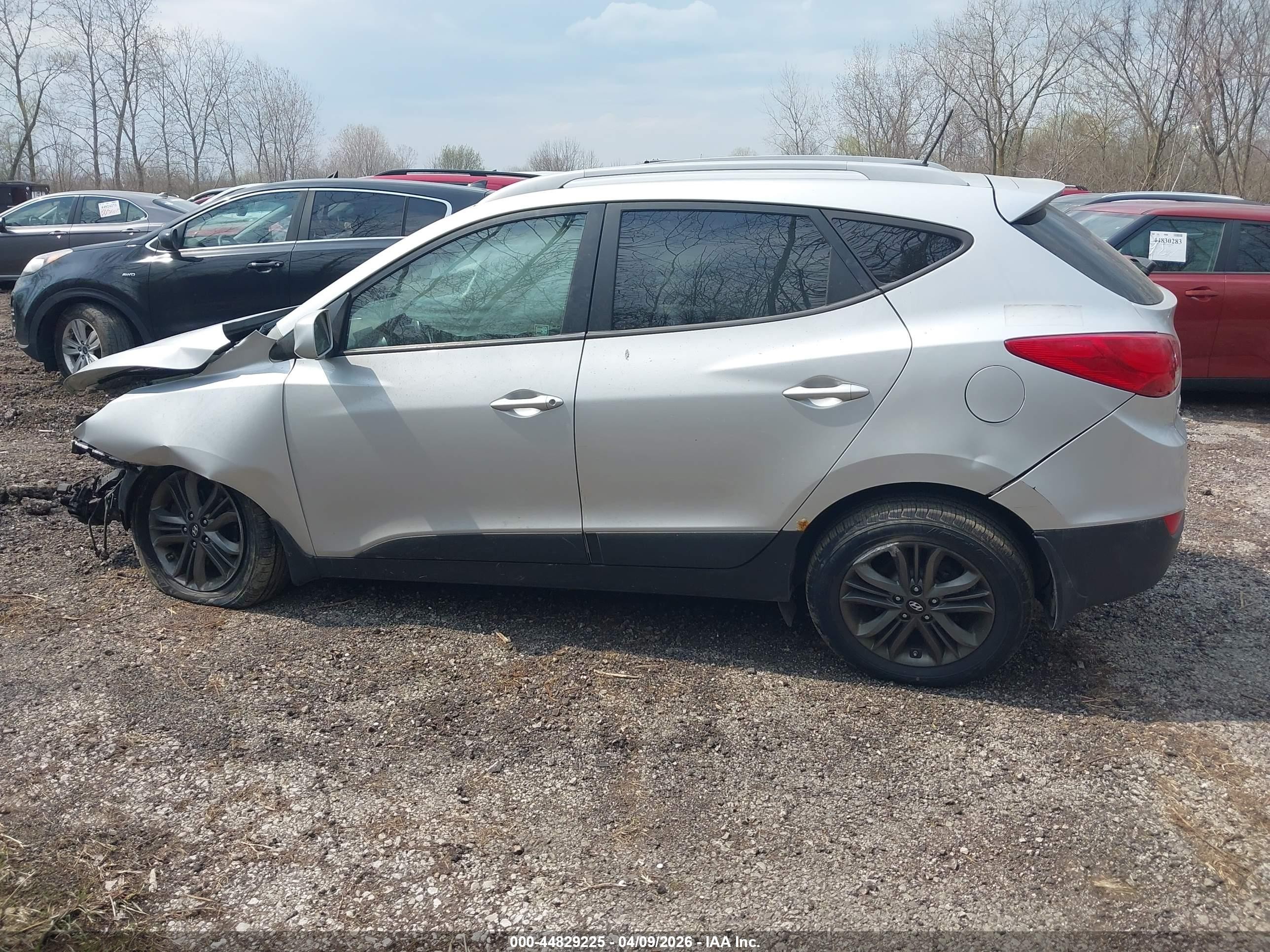 2014 Hyundai Tucson Se Silver vin: KM8JU3AGXEU911390