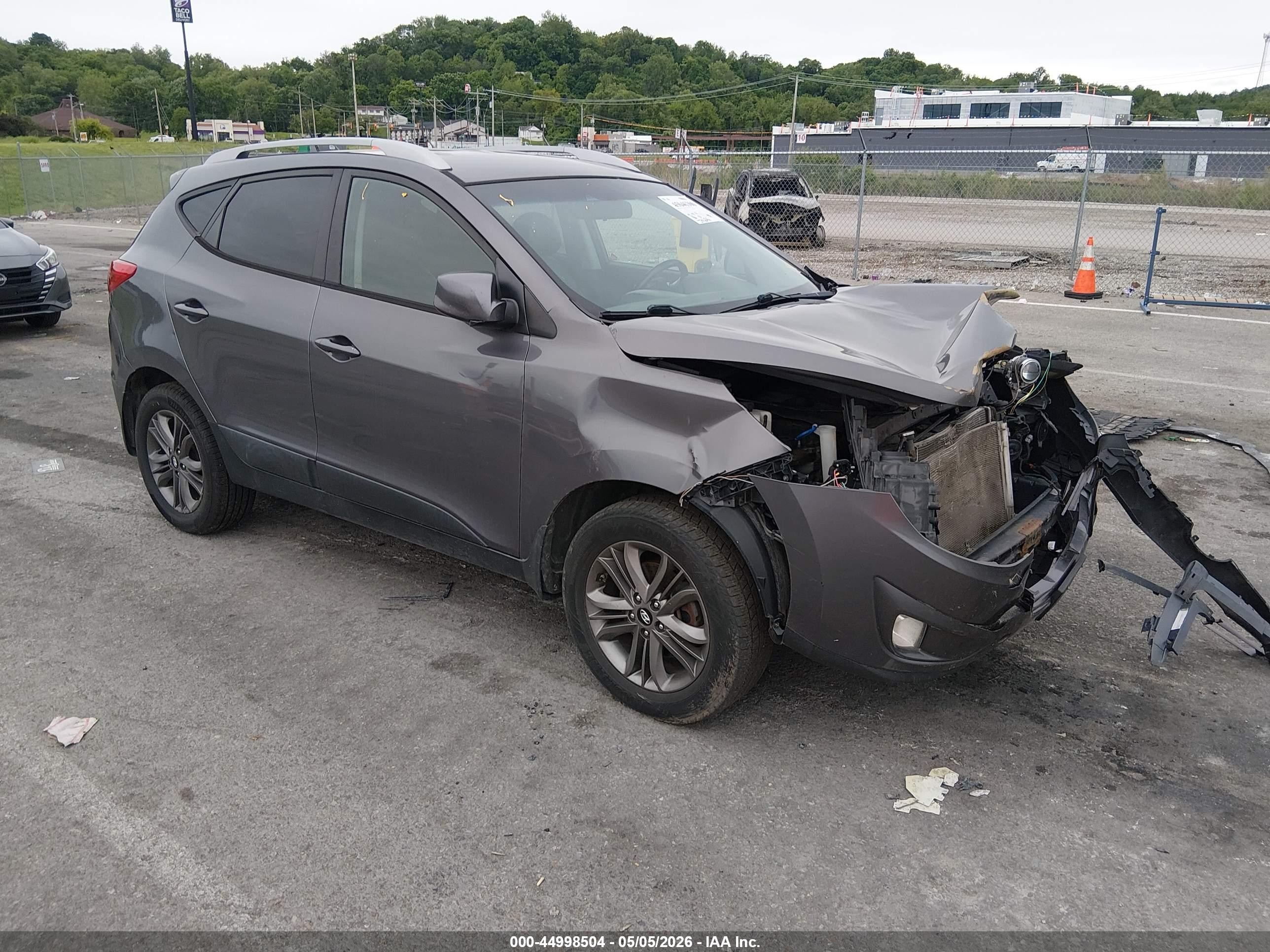 2014 Hyundai Tucson Se Gray vin: KM8JU3AGXEU925001