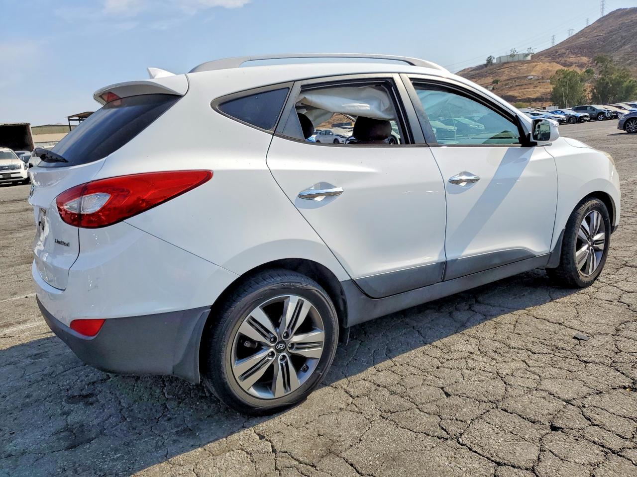 2015 Hyundai Tucson Limited White vin: KM8JU3AGXFU061309