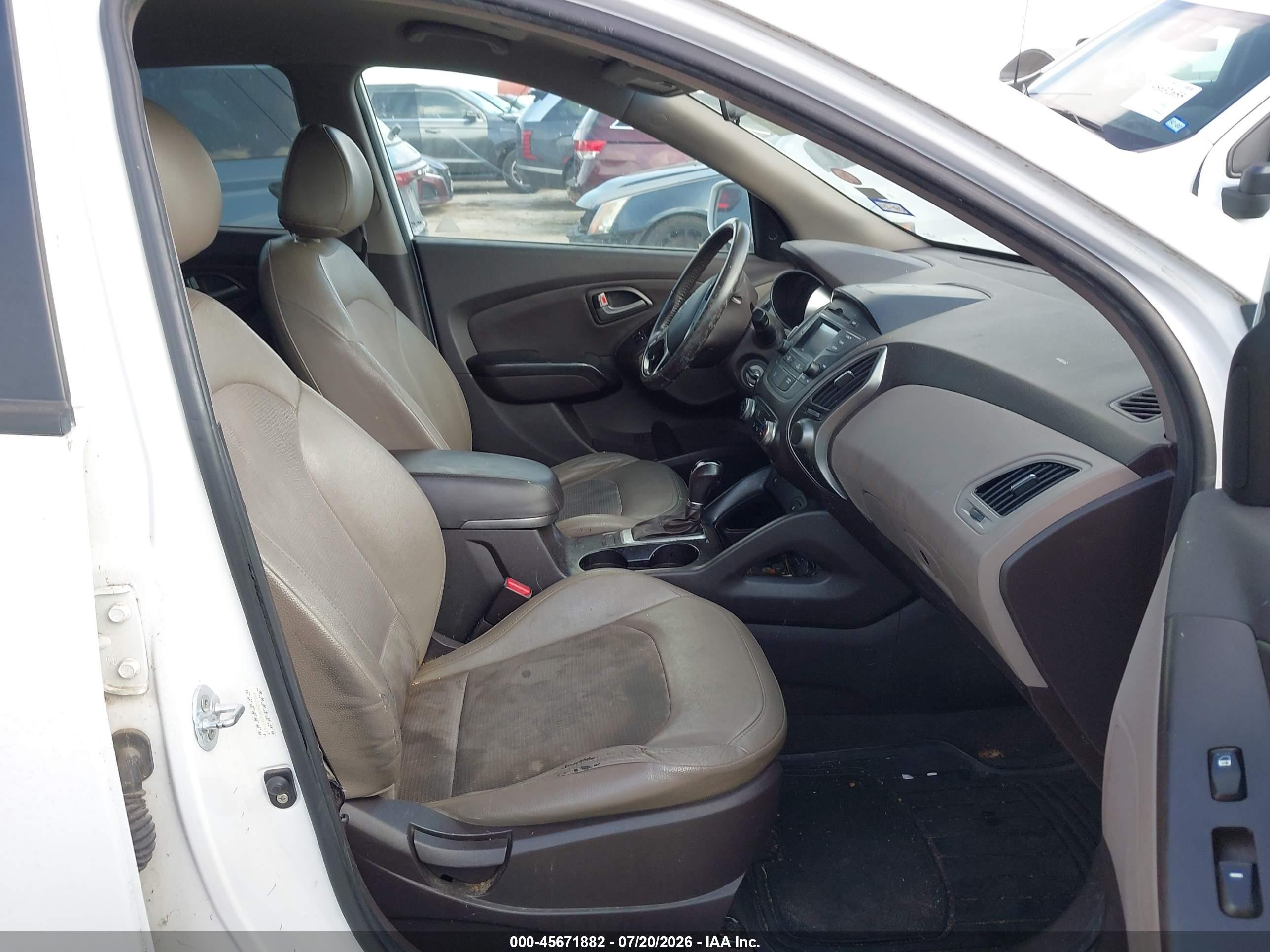 2015 Hyundai Tucson Se White vin: KM8JU3AGXFU069149