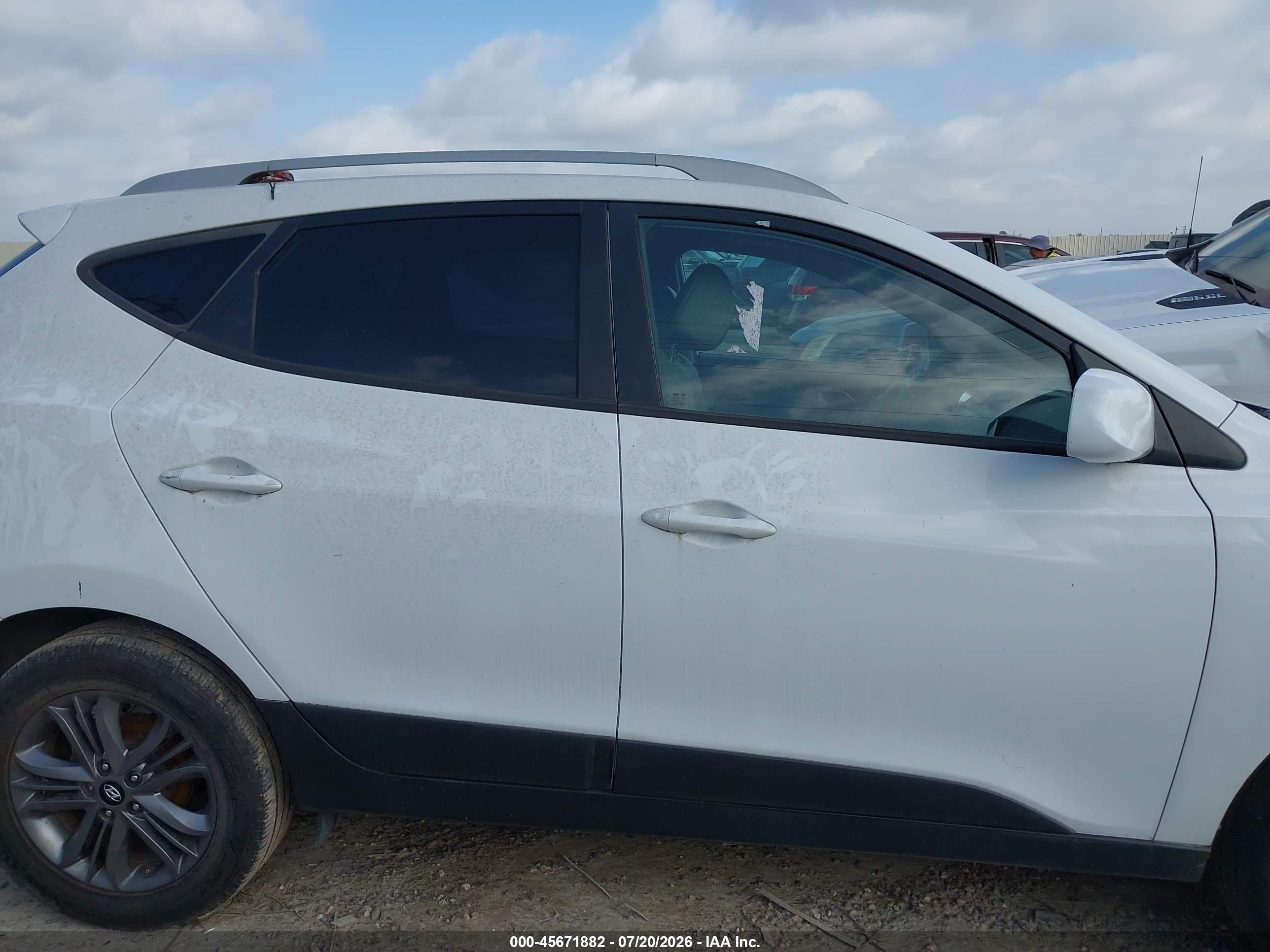 2015 Hyundai Tucson Se White vin: KM8JU3AGXFU069149
