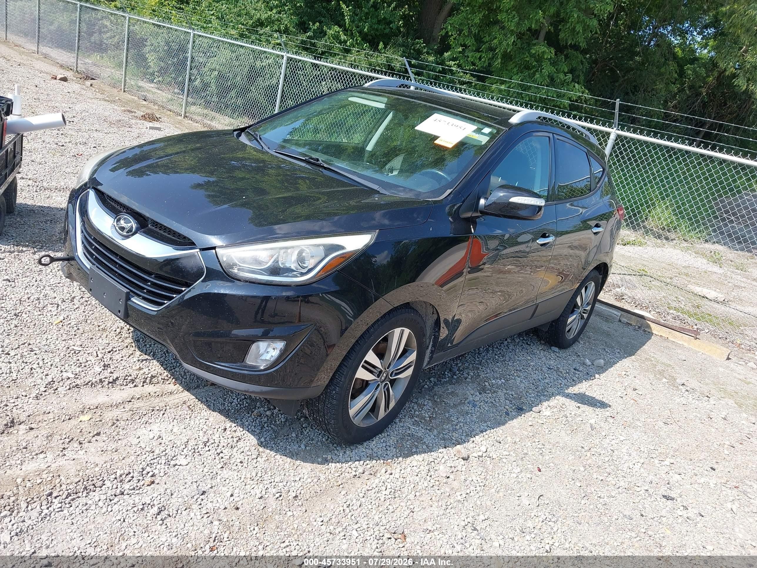 2015 Hyundai Tucson Limited Черный vin: KM8JU3AGXFU091829
