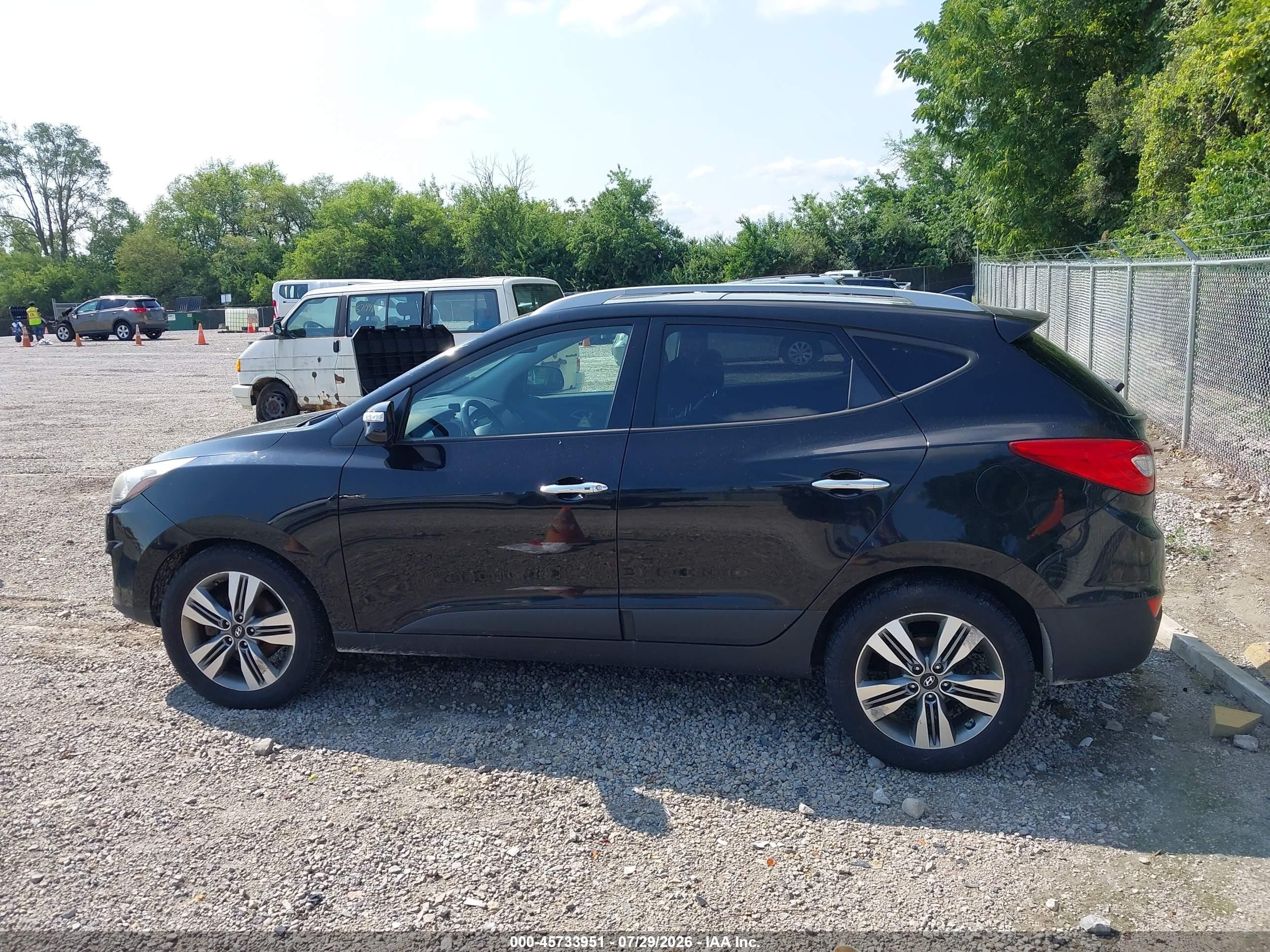 2015 Hyundai Tucson Limited Черный vin: KM8JU3AGXFU091829