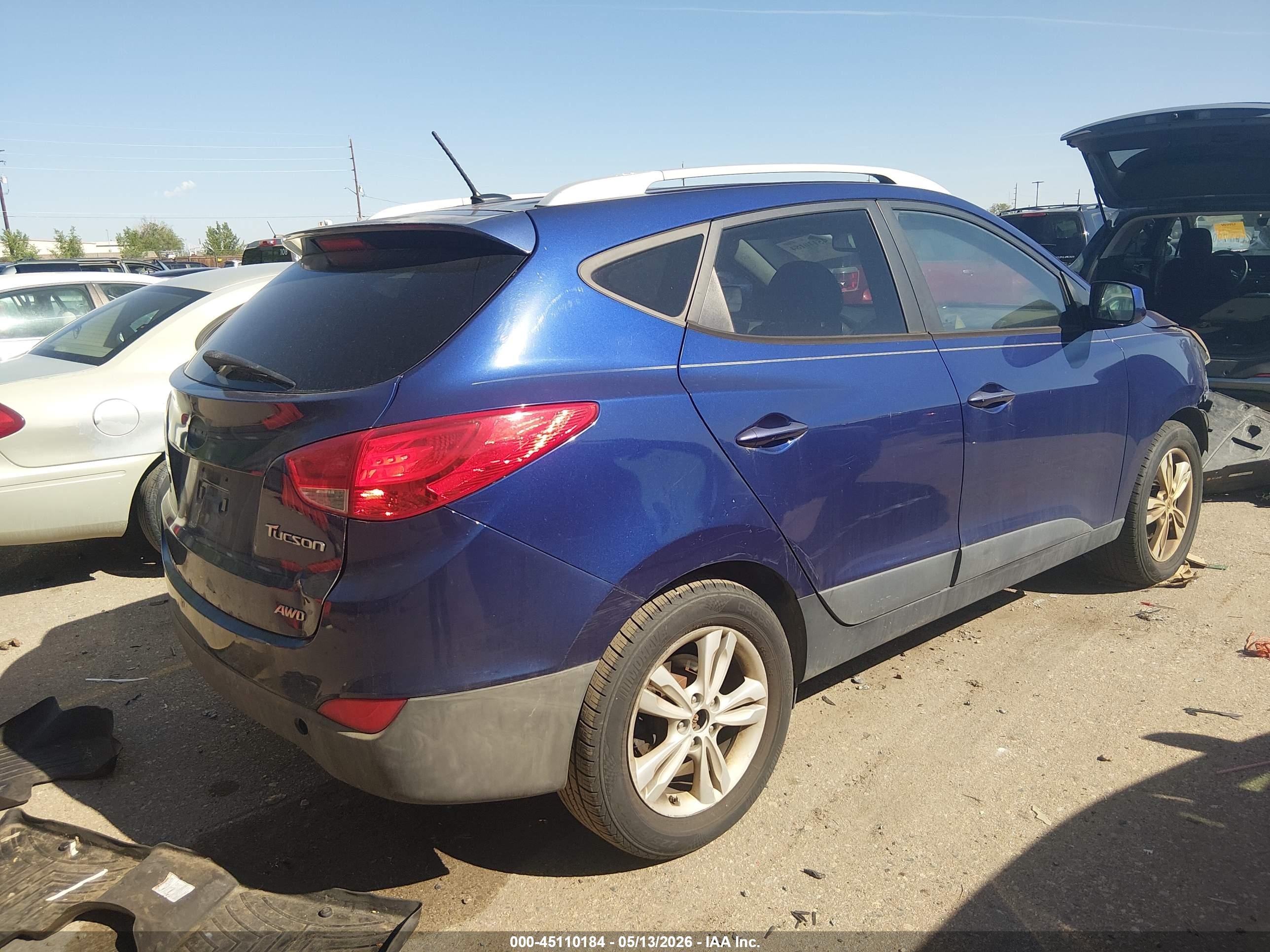 2011 Hyundai Tucson Gls Синий vin: KM8JUCAC0BU212276