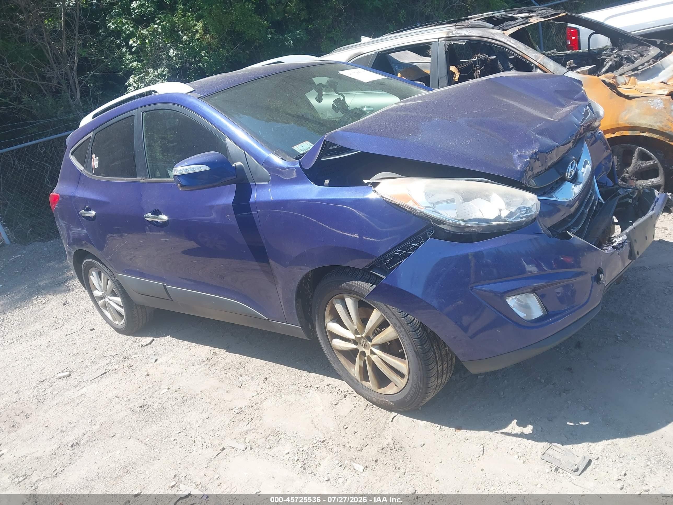 2011 Hyundai Tucson Limited Blue vin: KM8JUCAC0BU312765