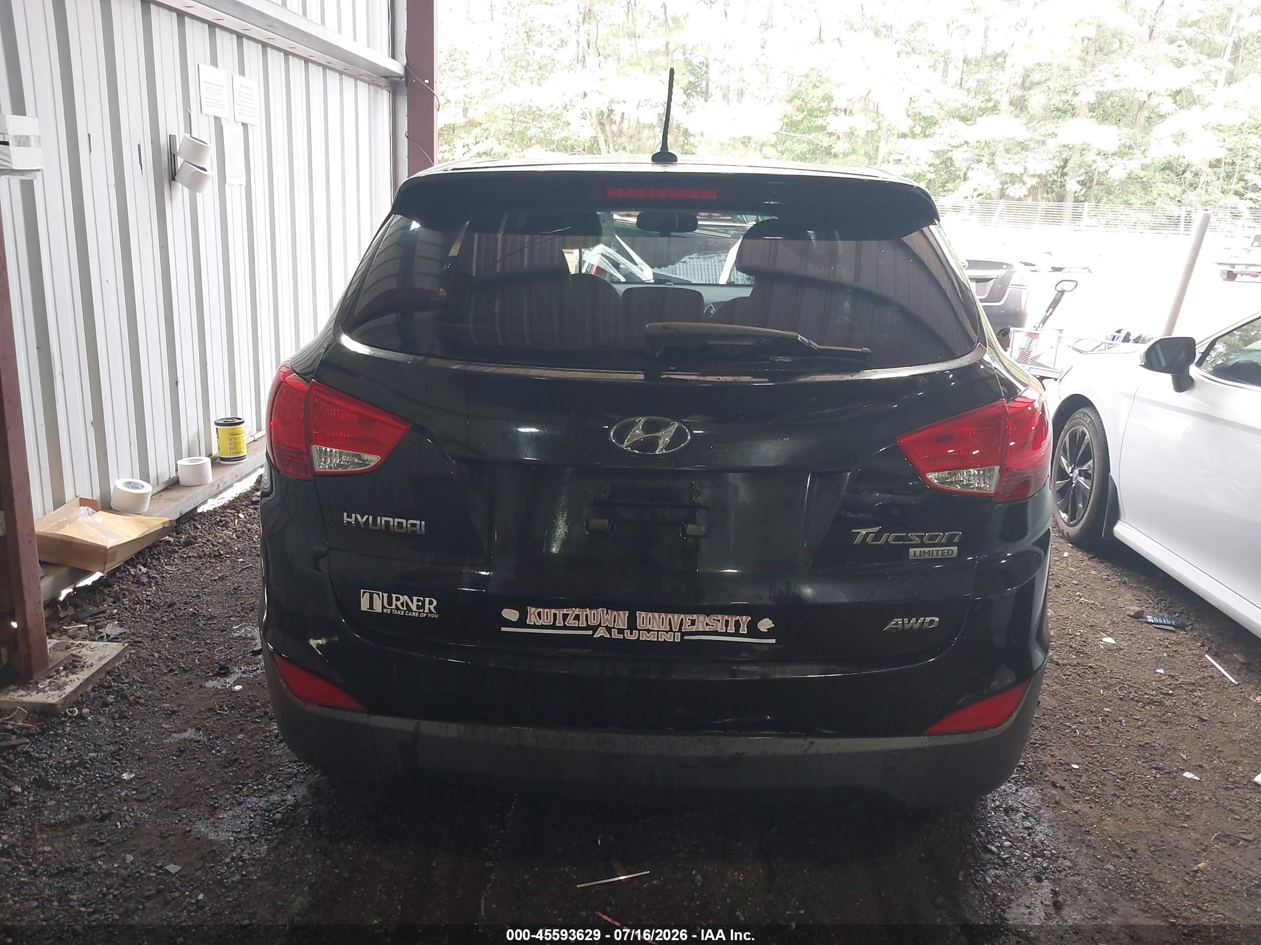 2012 Hyundai Tucson Limited Black vin: KM8JUCAC0CU372790