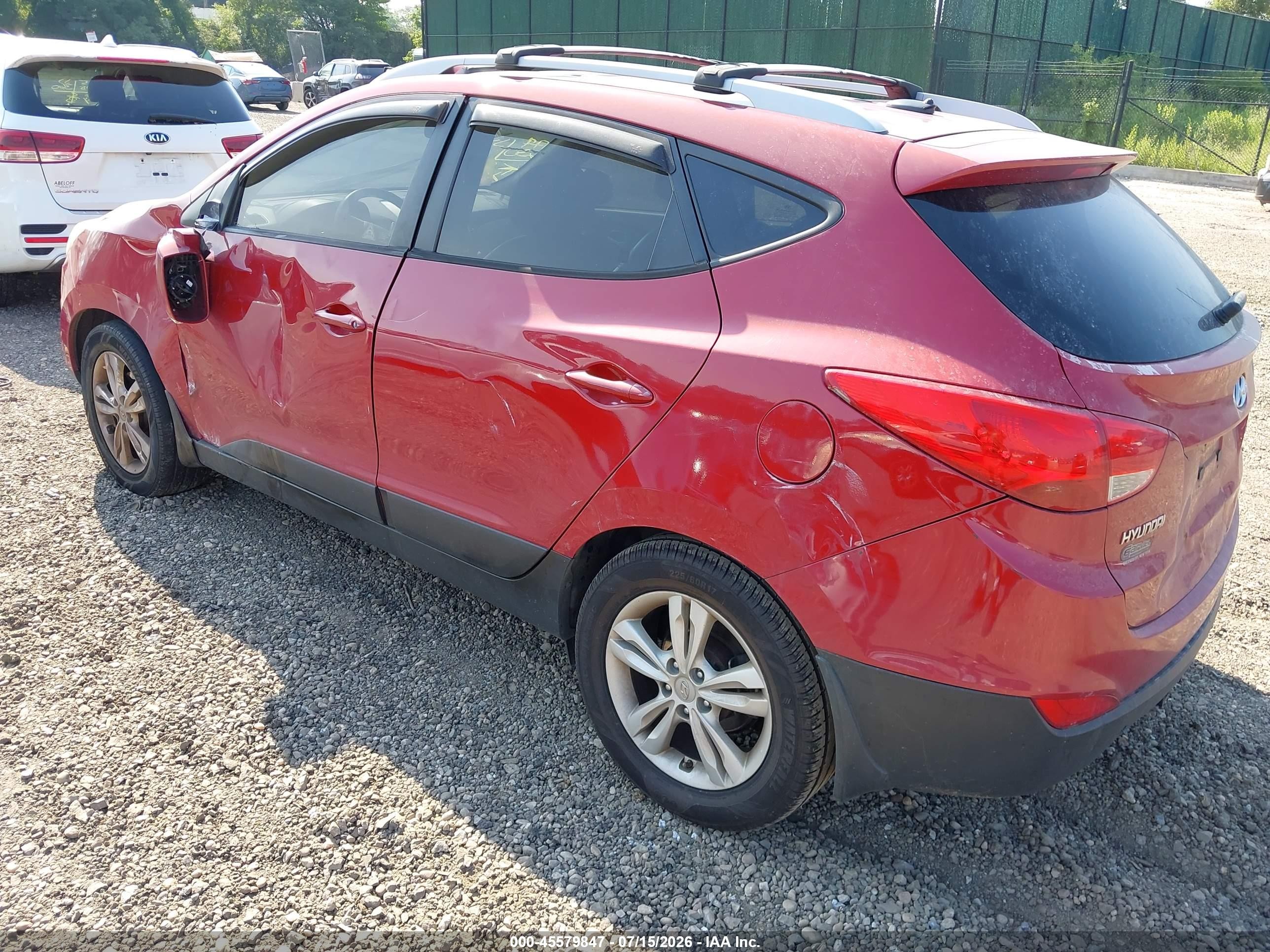 2012 Hyundai Tucson Gls Red vin: KM8JUCAC0CU395129