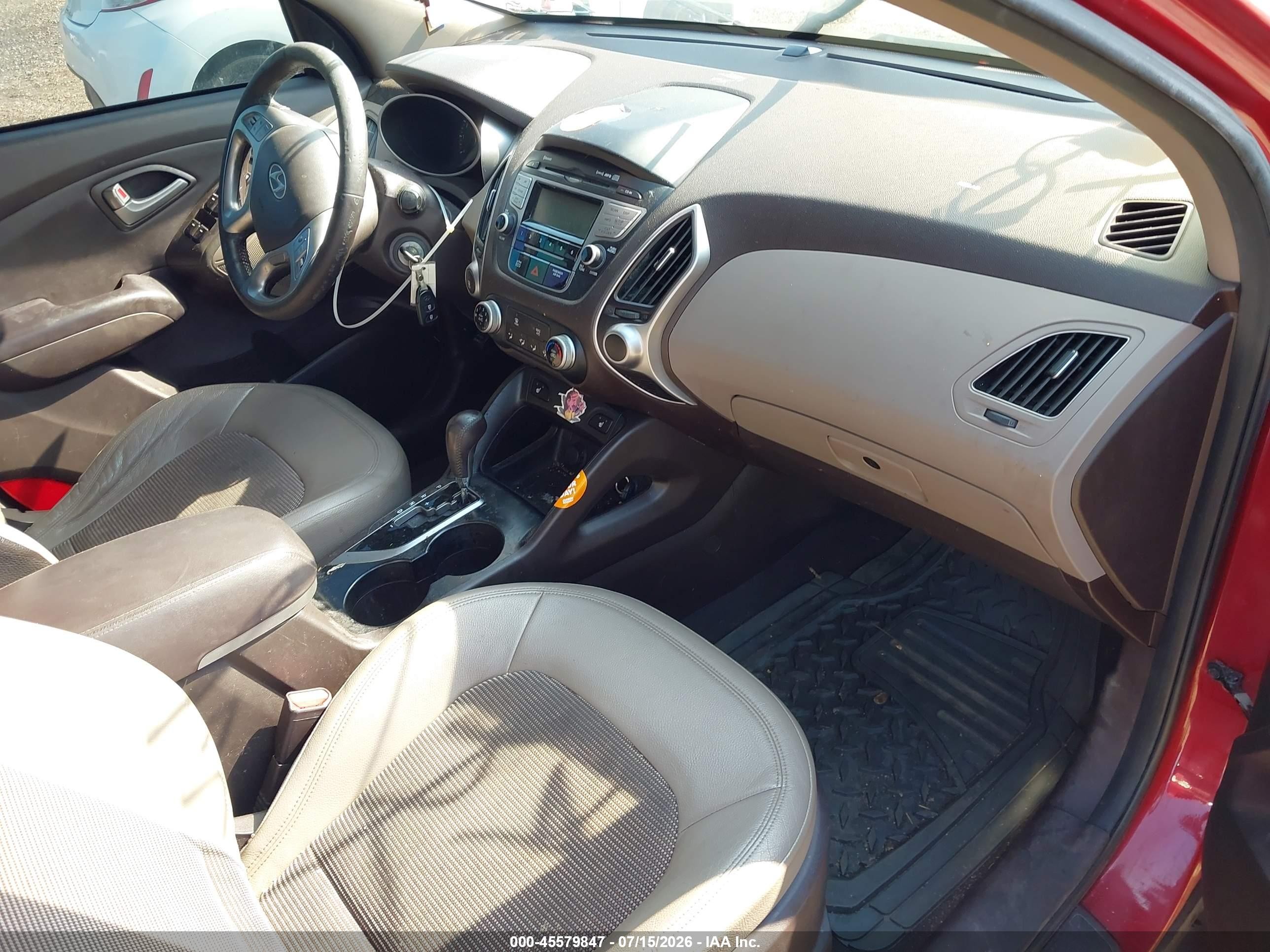 2012 Hyundai Tucson Gls Red vin: KM8JUCAC0CU395129