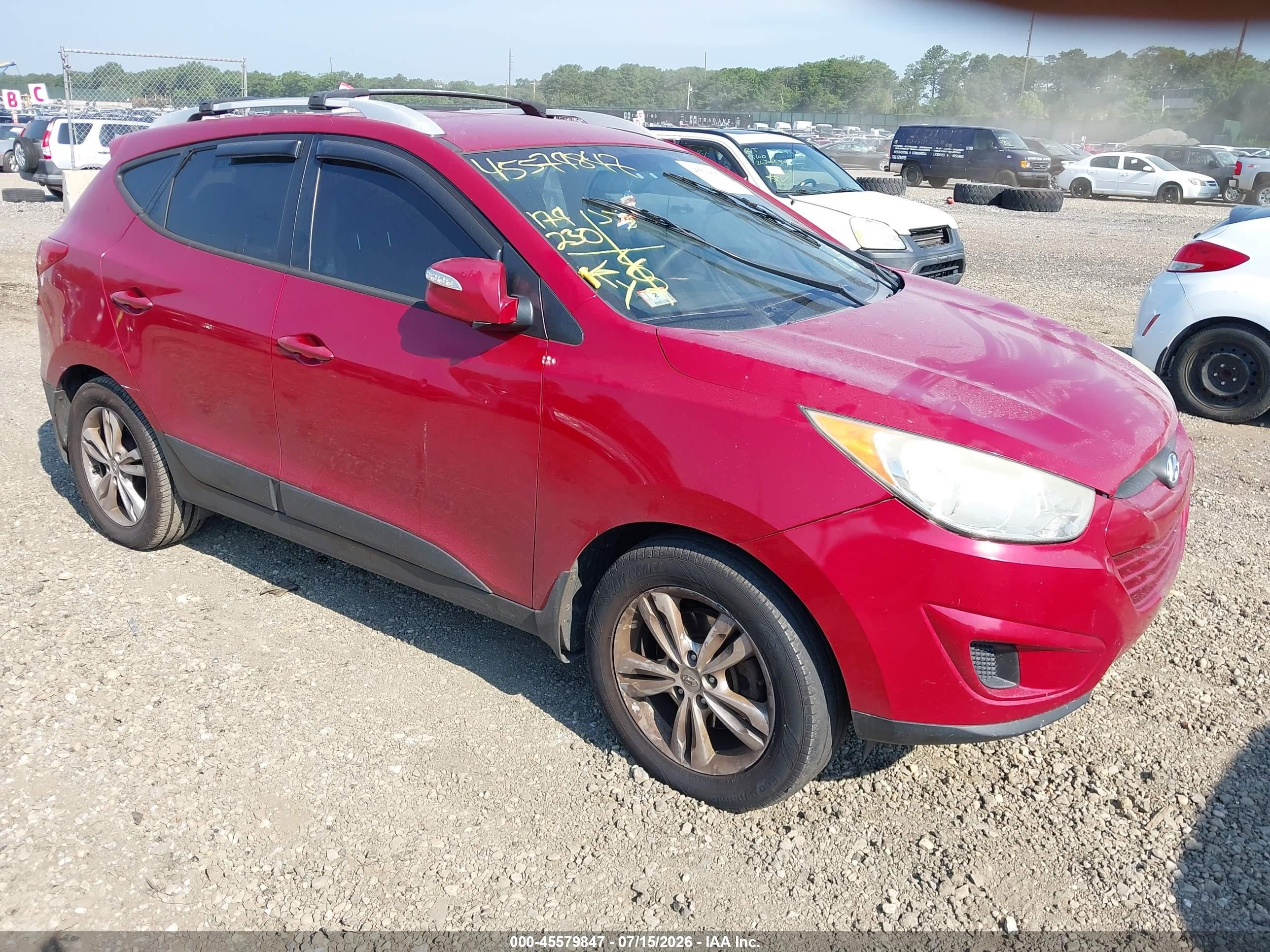 2012 Hyundai Tucson Gls Red vin: KM8JUCAC0CU395129