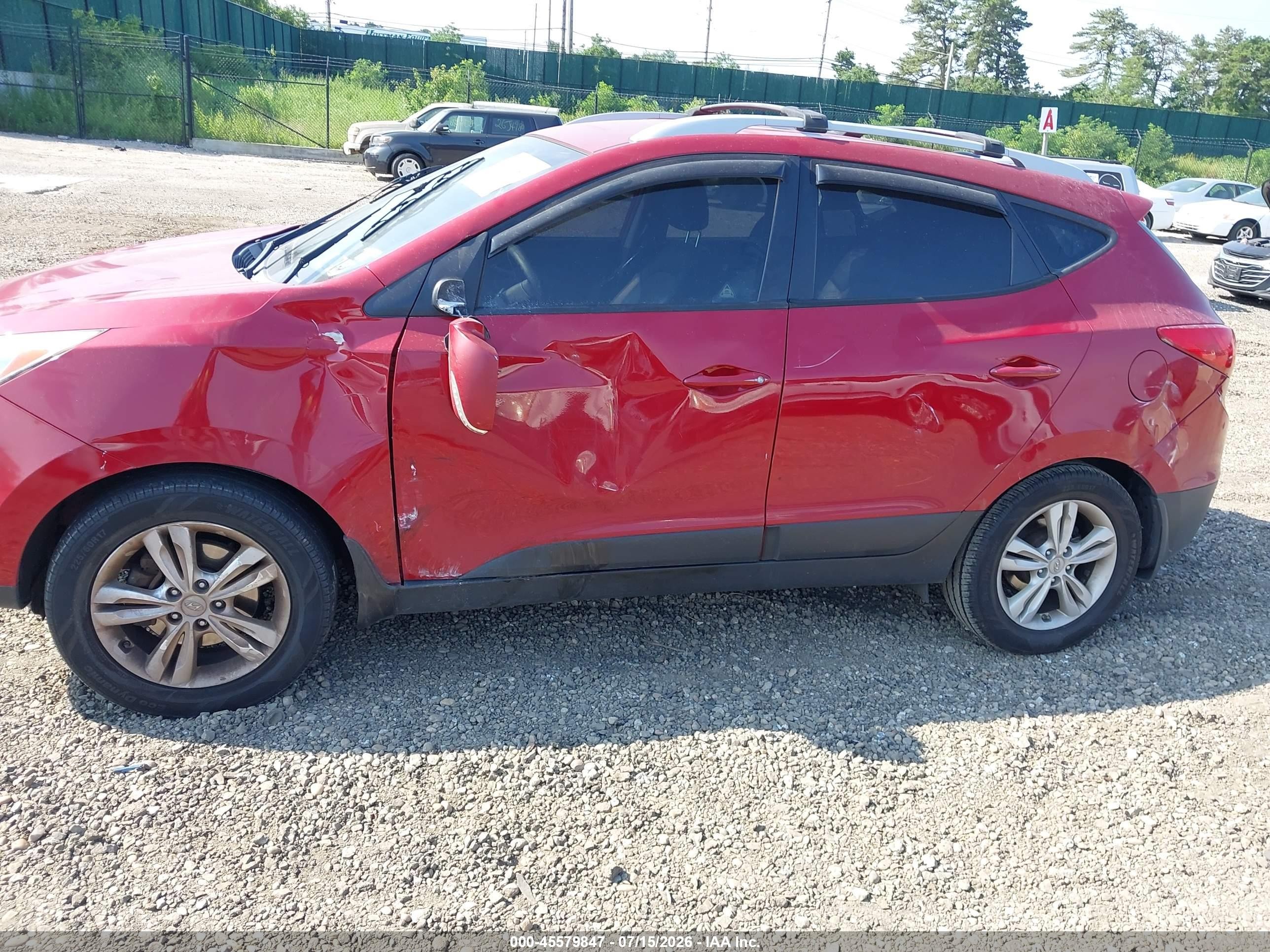 2012 Hyundai Tucson Gls Red vin: KM8JUCAC0CU395129