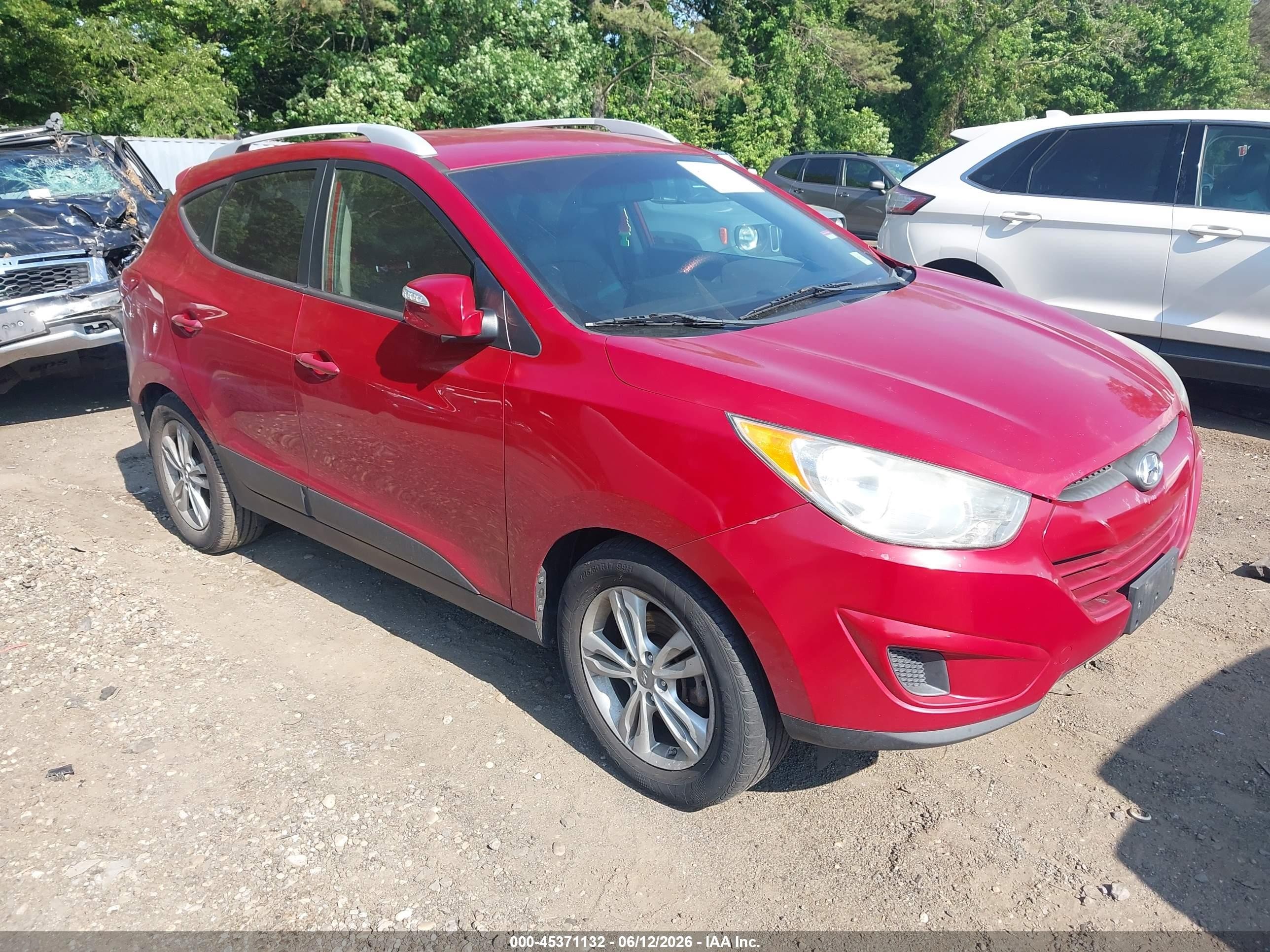 2012 Hyundai Tucson Gls Red vin: KM8JUCAC0CU476938