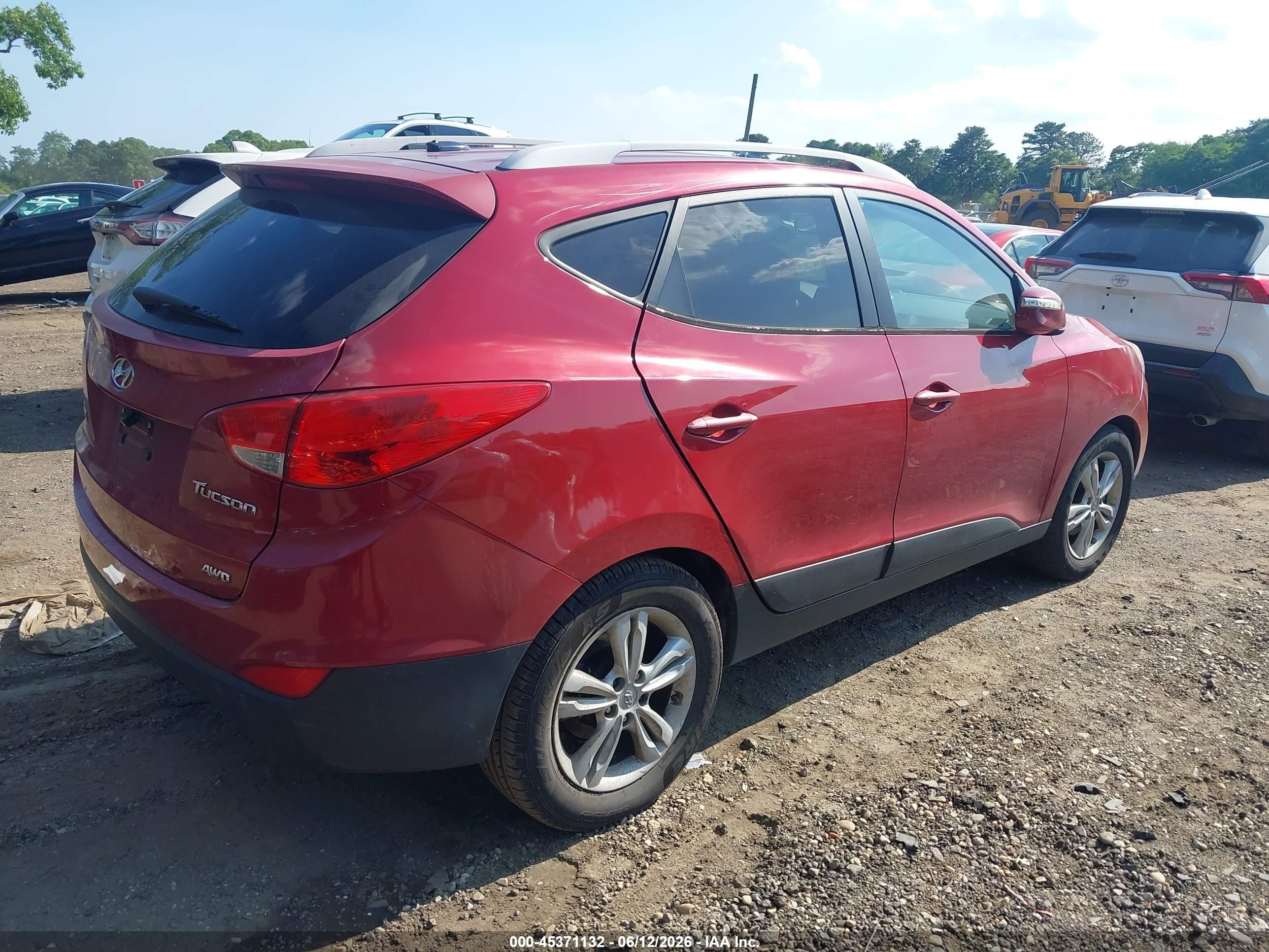 2012 Hyundai Tucson Gls Красный vin: KM8JUCAC0CU476938