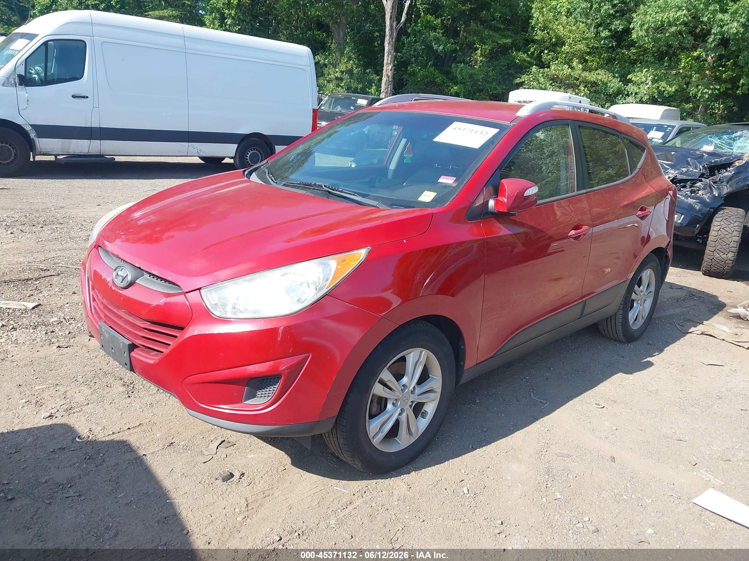 2012 Hyundai Tucson Gls Красный vin: KM8JUCAC0CU476938
