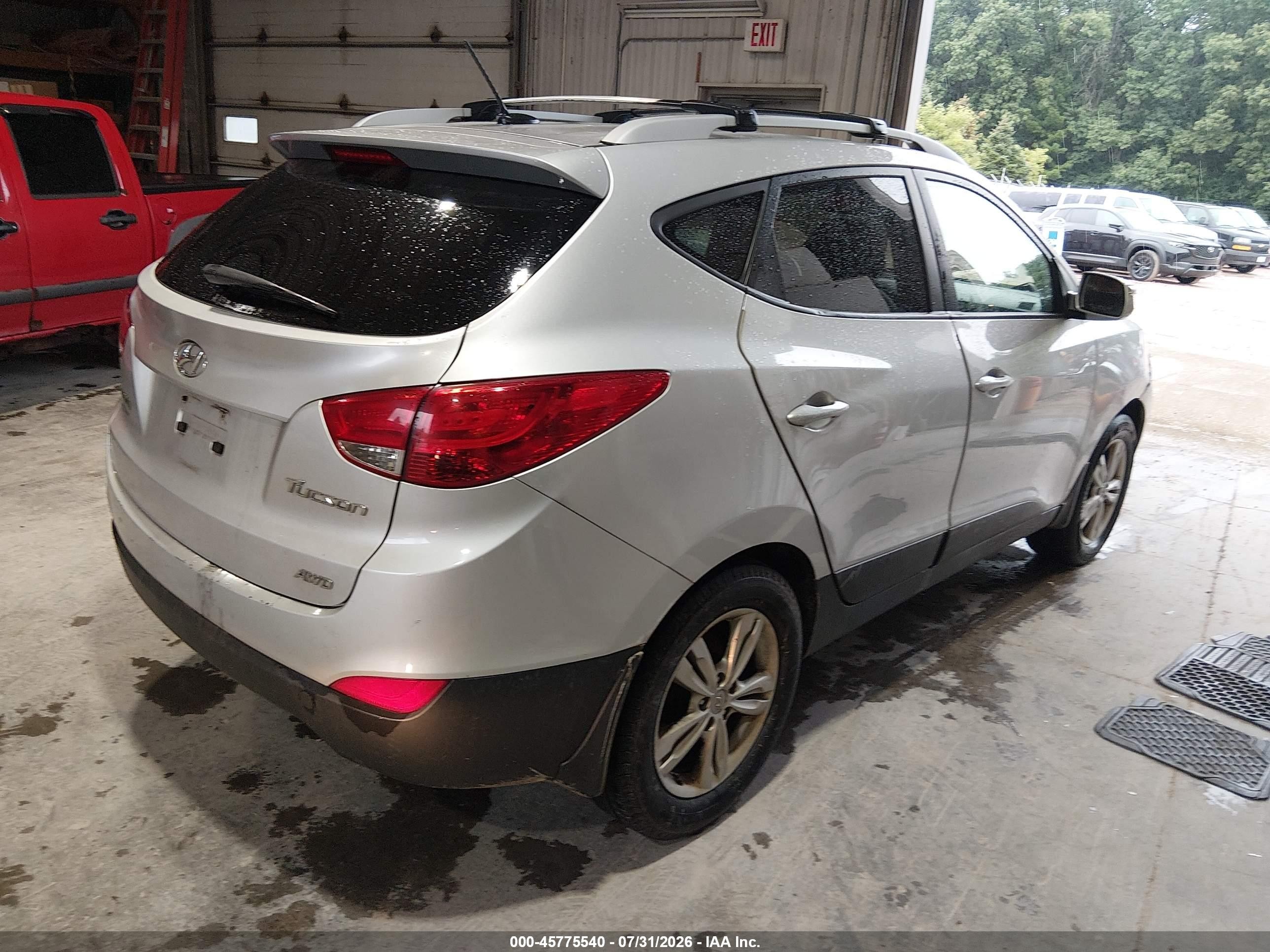 2012 Hyundai Tucson Gls Silver vin: KM8JUCAC0CU544185