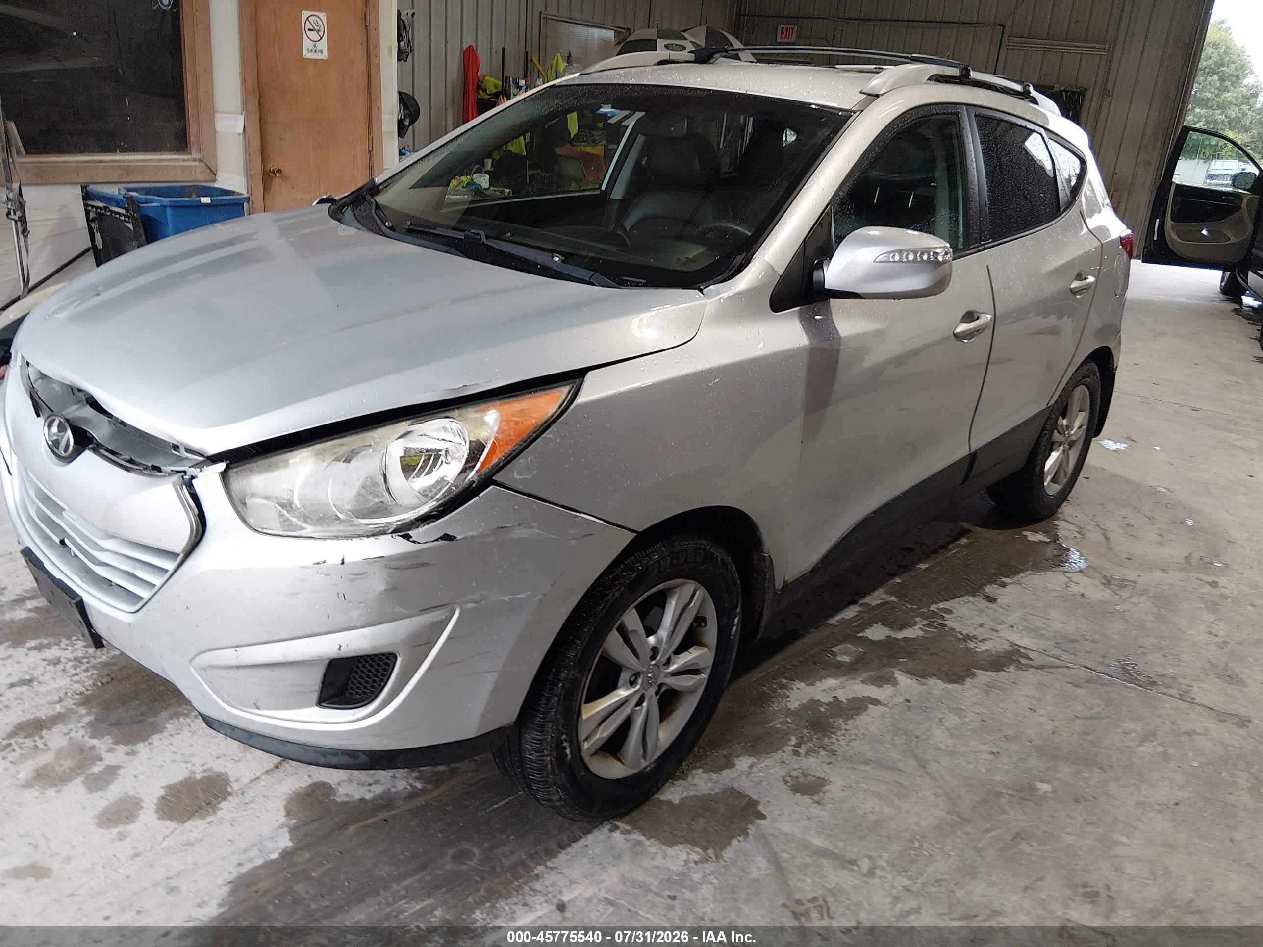 2012 Hyundai Tucson Gls Silver vin: KM8JUCAC0CU544185