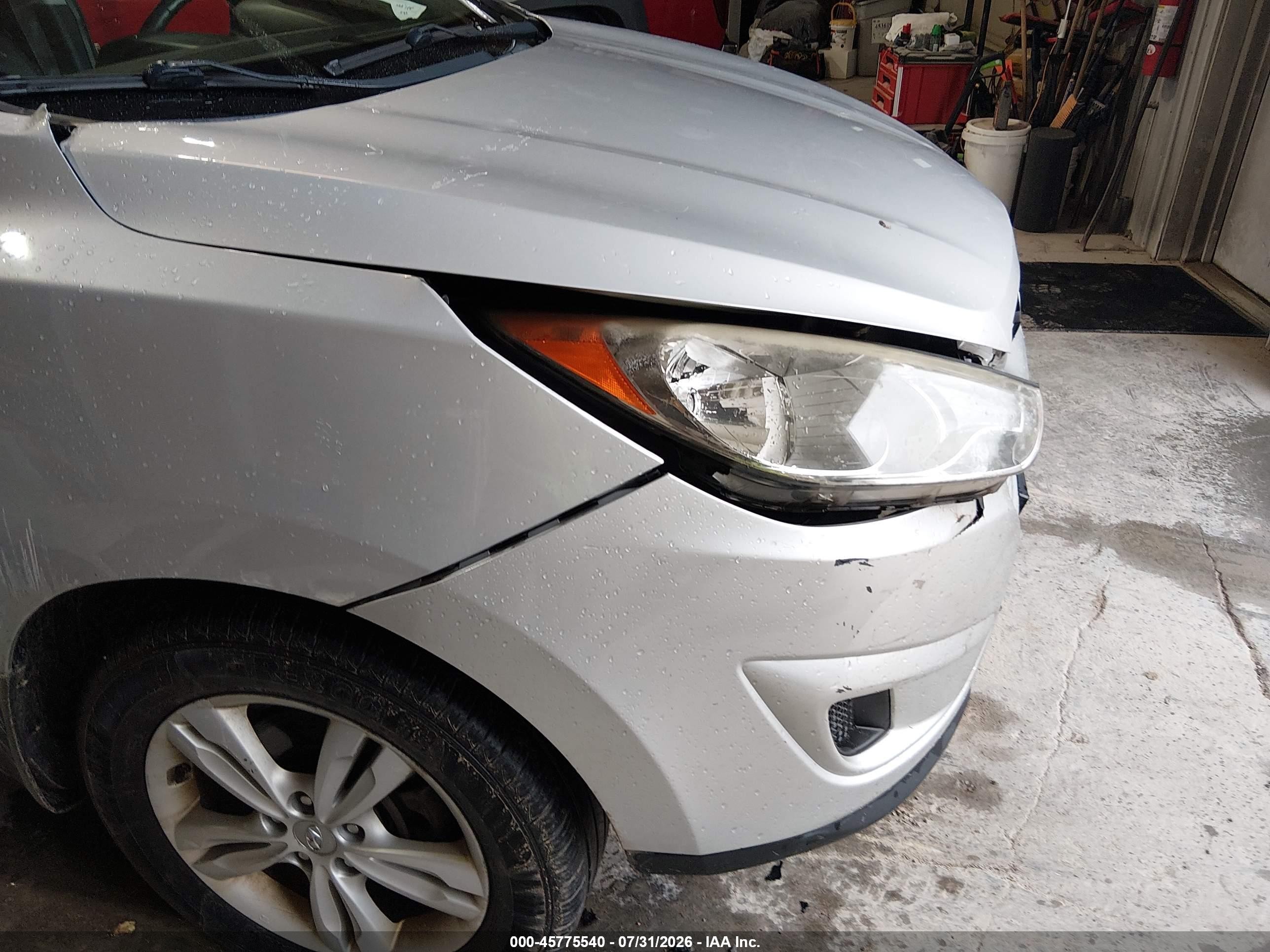 2012 Hyundai Tucson Gls Silver vin: KM8JUCAC0CU544185