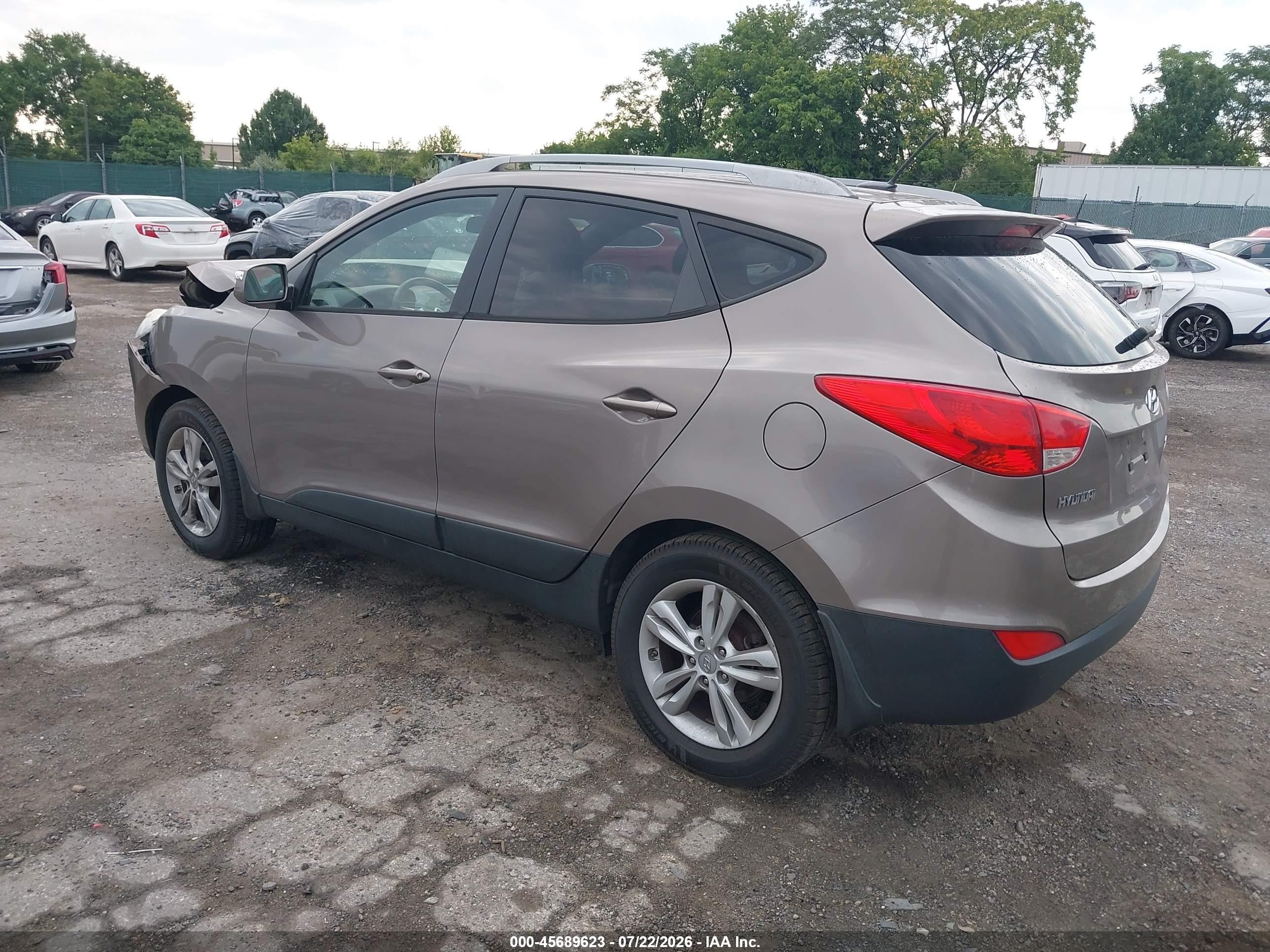 2013 Hyundai Tucson Gls Gray vin: KM8JUCAC0DU565815