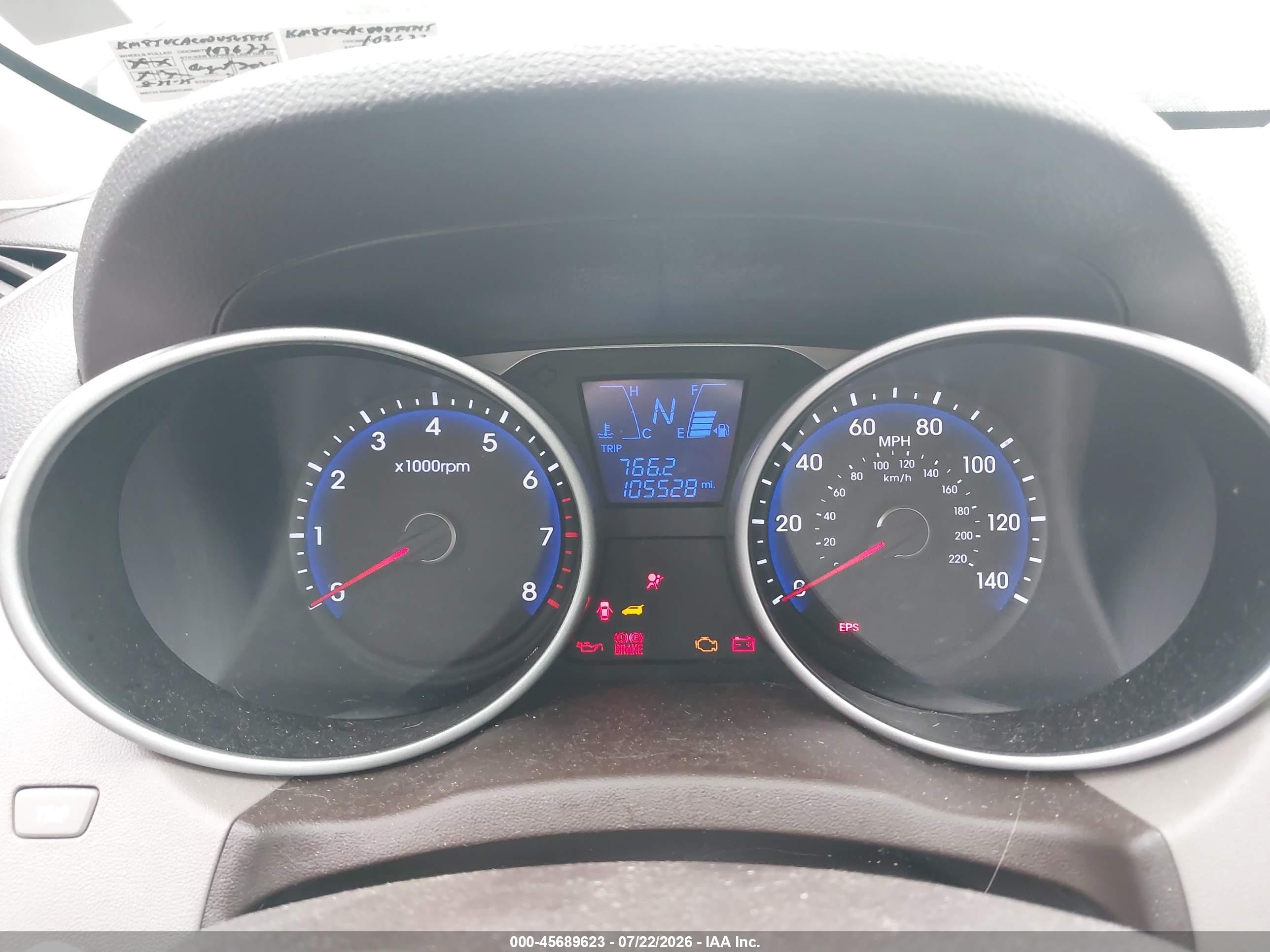 2013 Hyundai Tucson Gls Gray vin: KM8JUCAC0DU565815