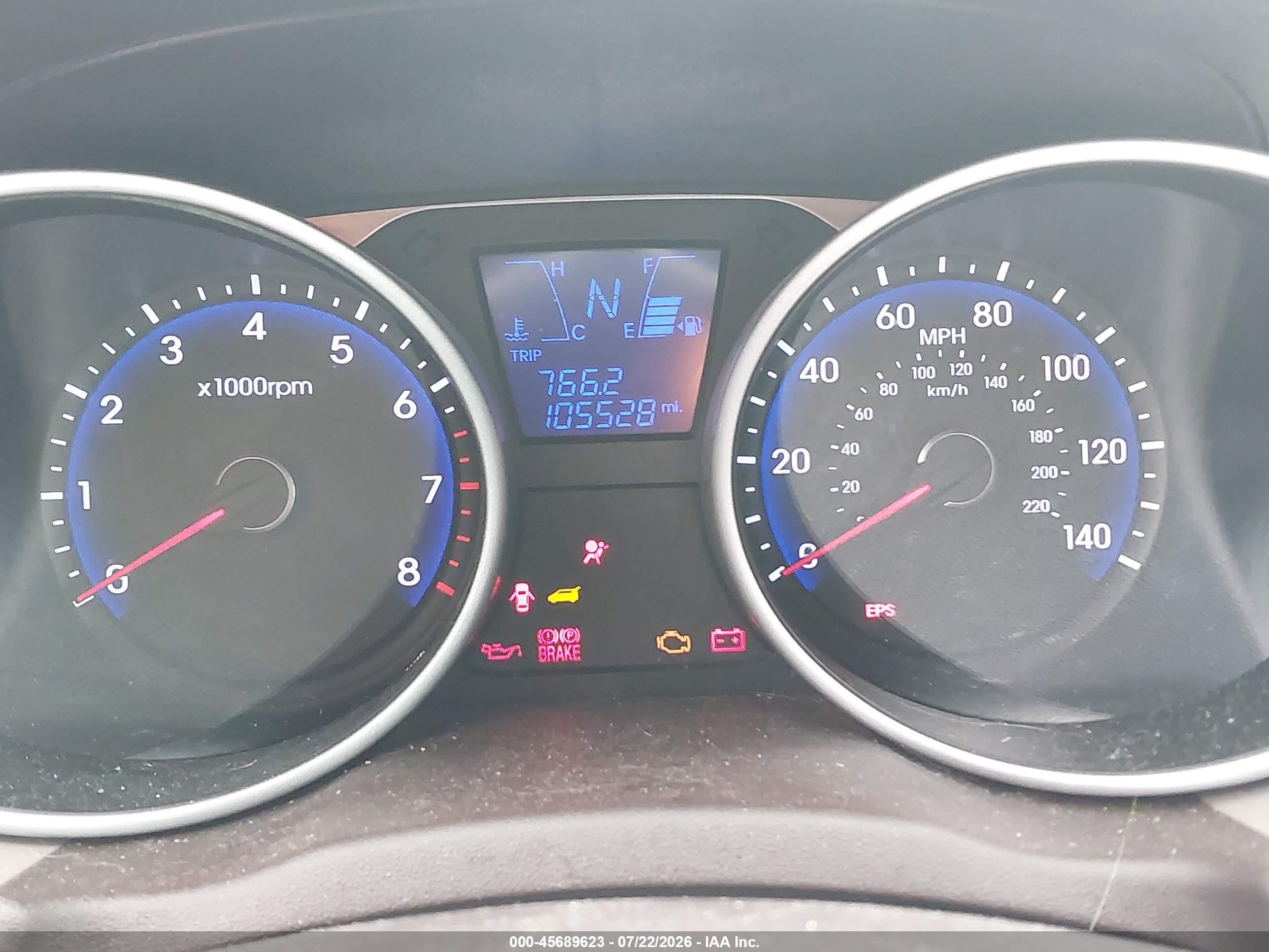2013 Hyundai Tucson Gls Gray vin: KM8JUCAC0DU565815