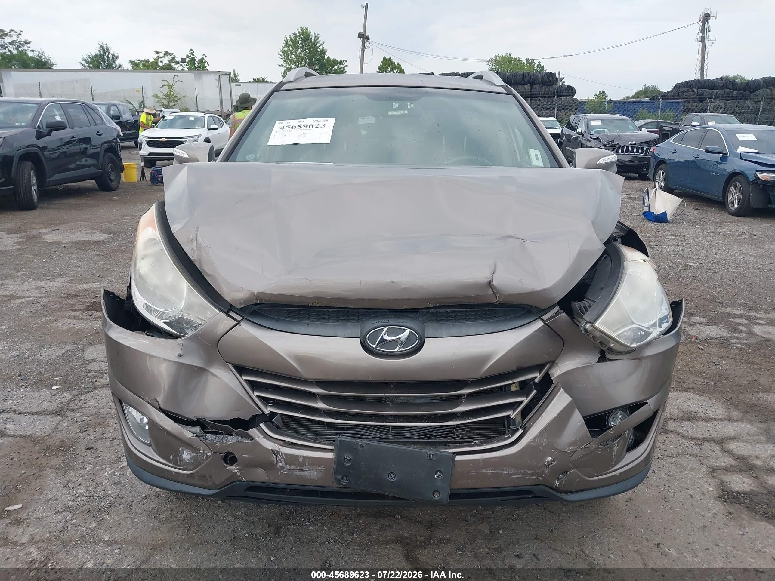 2013 Hyundai Tucson Gls Gray vin: KM8JUCAC0DU565815