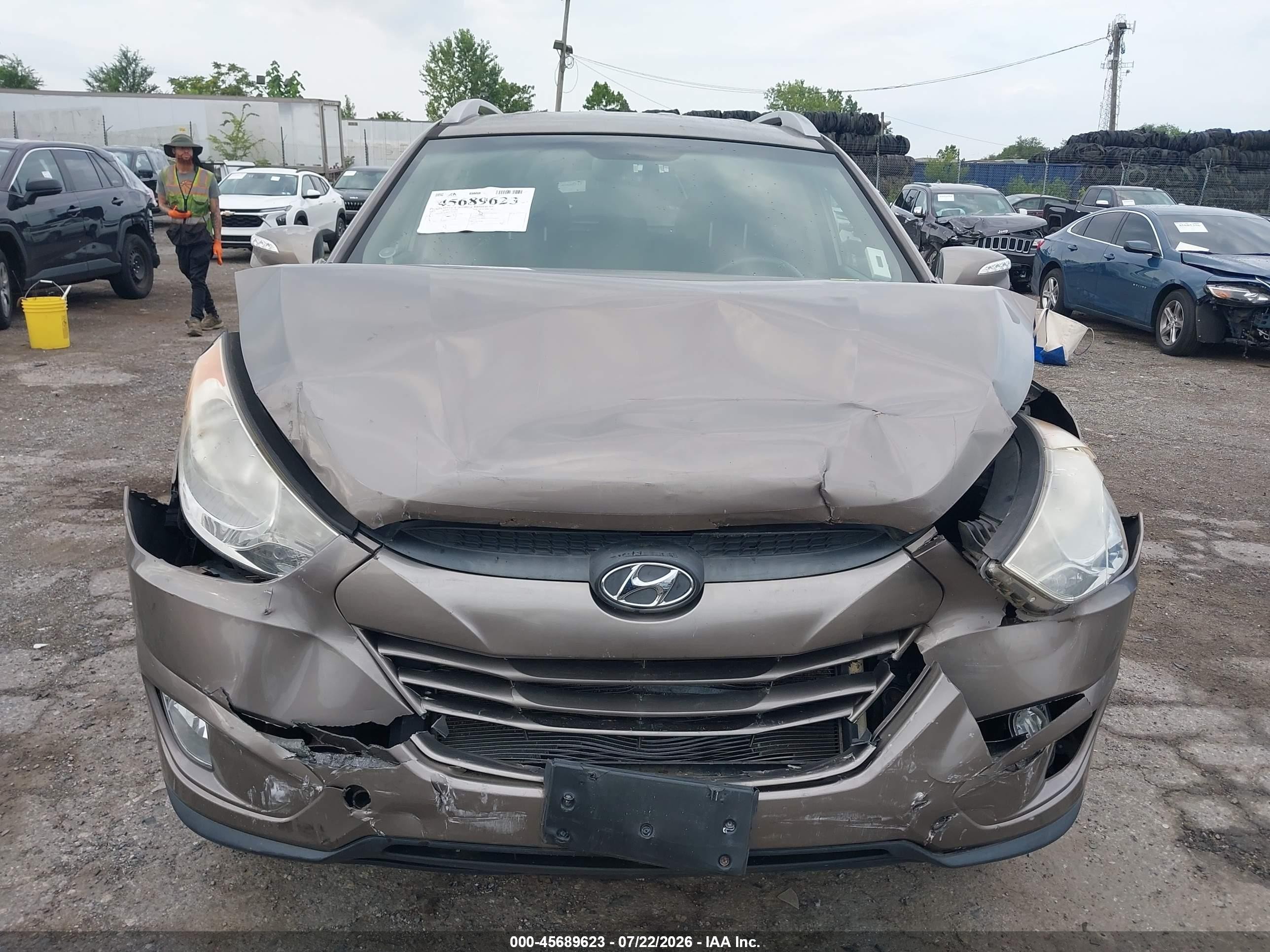 2013 Hyundai Tucson Gls Gray vin: KM8JUCAC0DU565815
