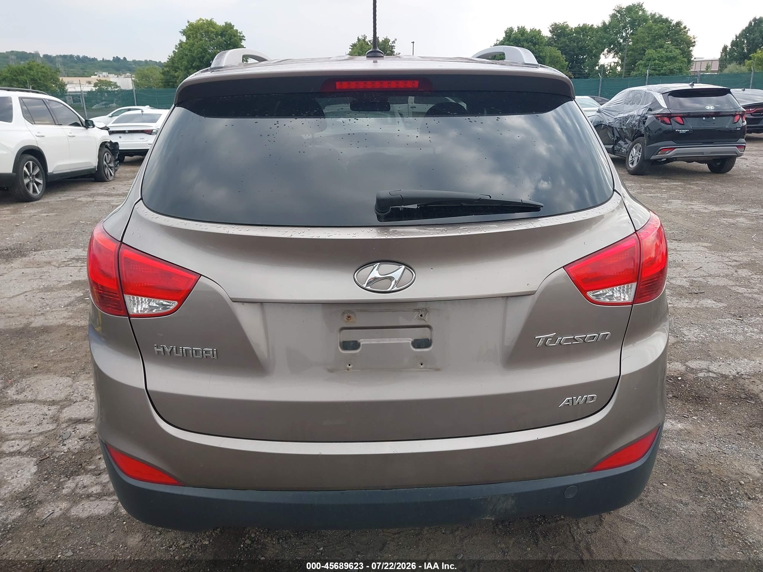 2013 Hyundai Tucson Gls Gray vin: KM8JUCAC0DU565815