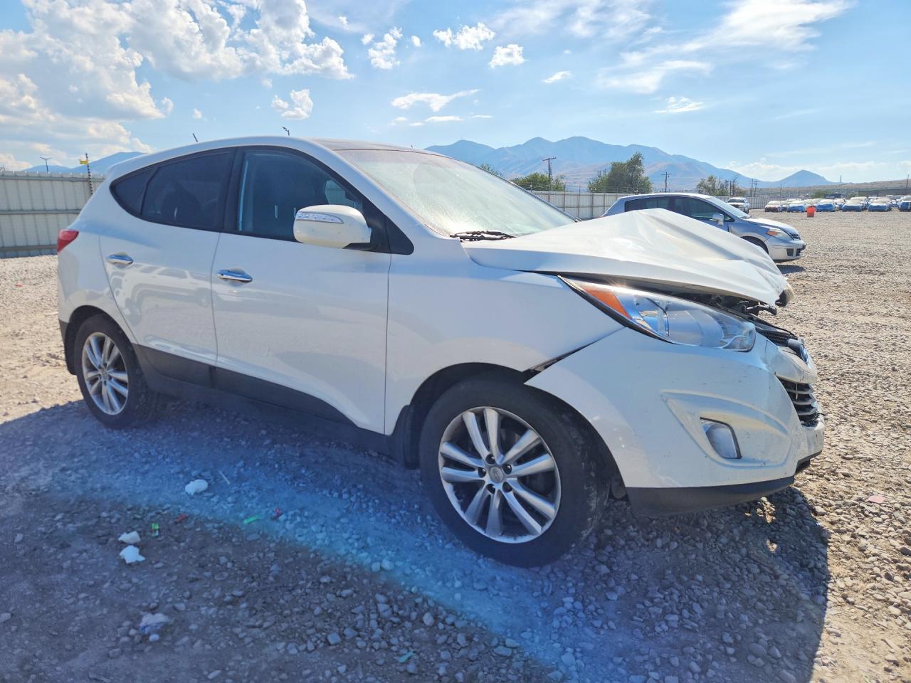 2013 Hyundai Tucson Limited White vin: KM8JUCAC0DU577057