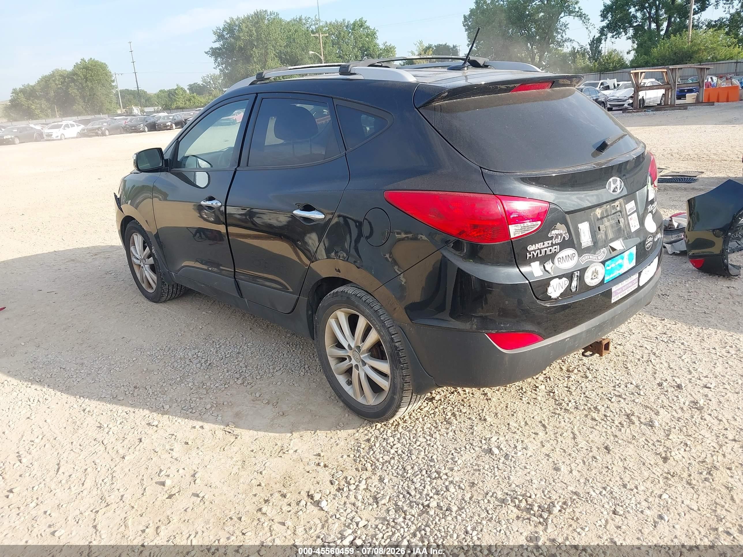 2013 Hyundai Tucson Limited Black vin: KM8JUCAC0DU581271