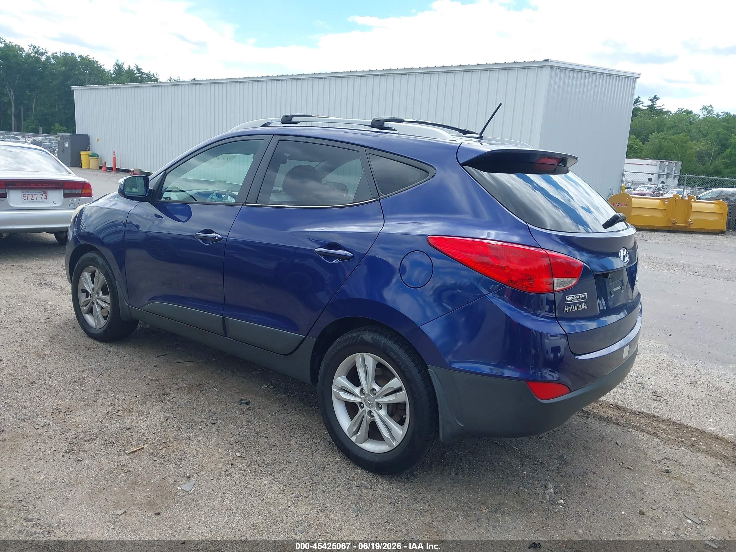 2013 Hyundai Tucson Gls Blue vin: KM8JUCAC0DU586213