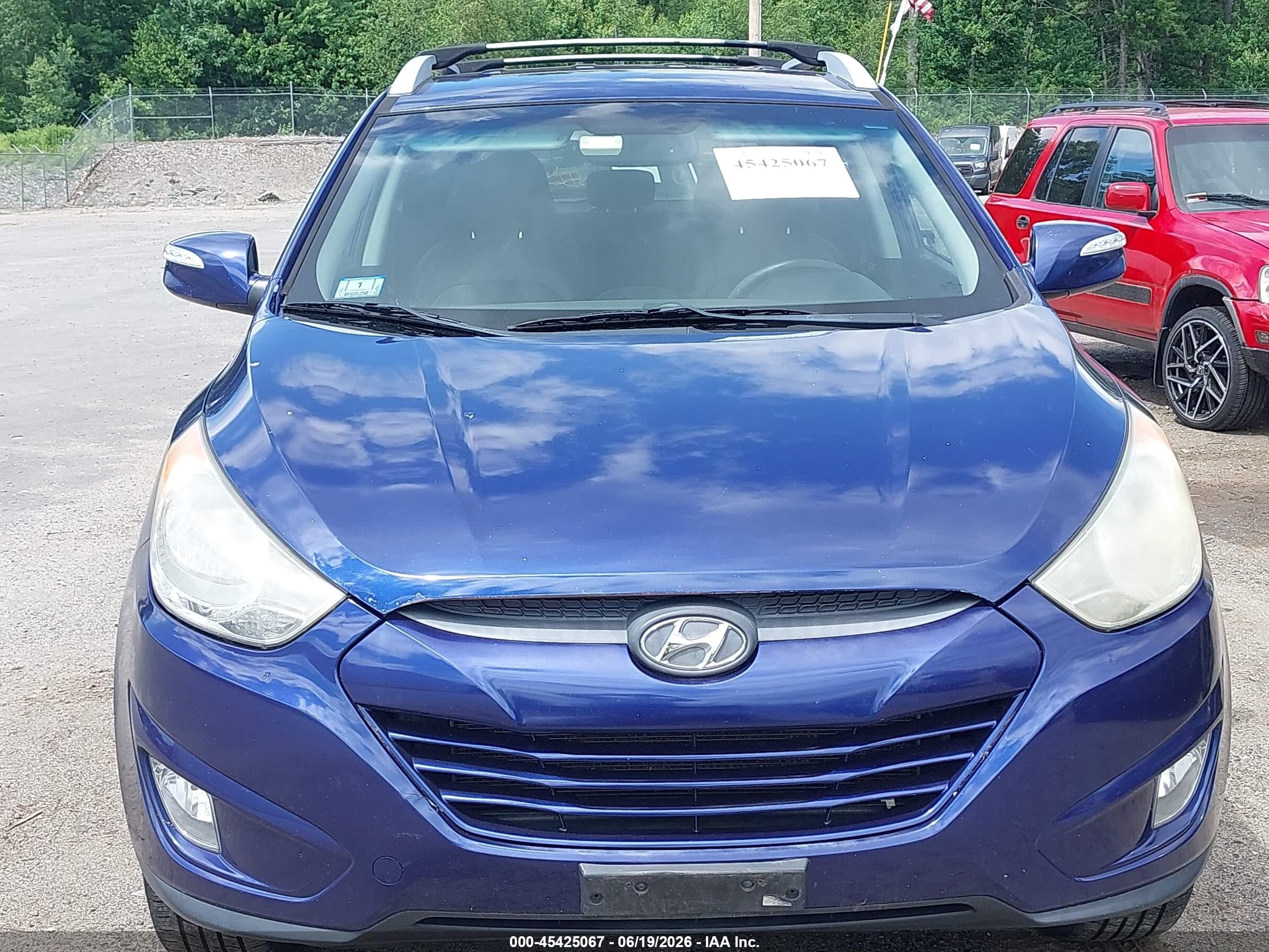 2013 Hyundai Tucson Gls Blue vin: KM8JUCAC0DU586213