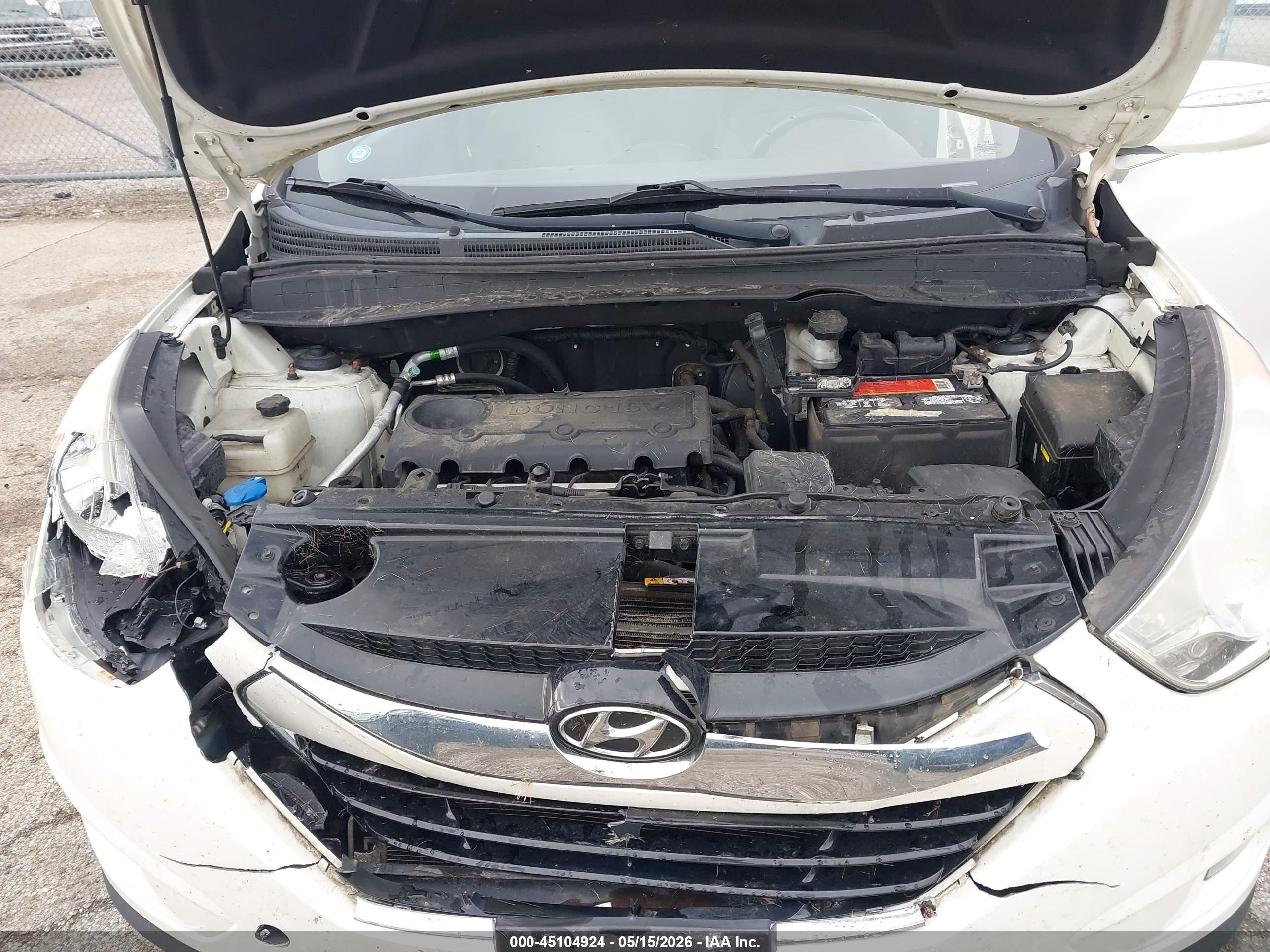 2013 Hyundai Tucson Limited White vin: KM8JUCAC0DU621462
