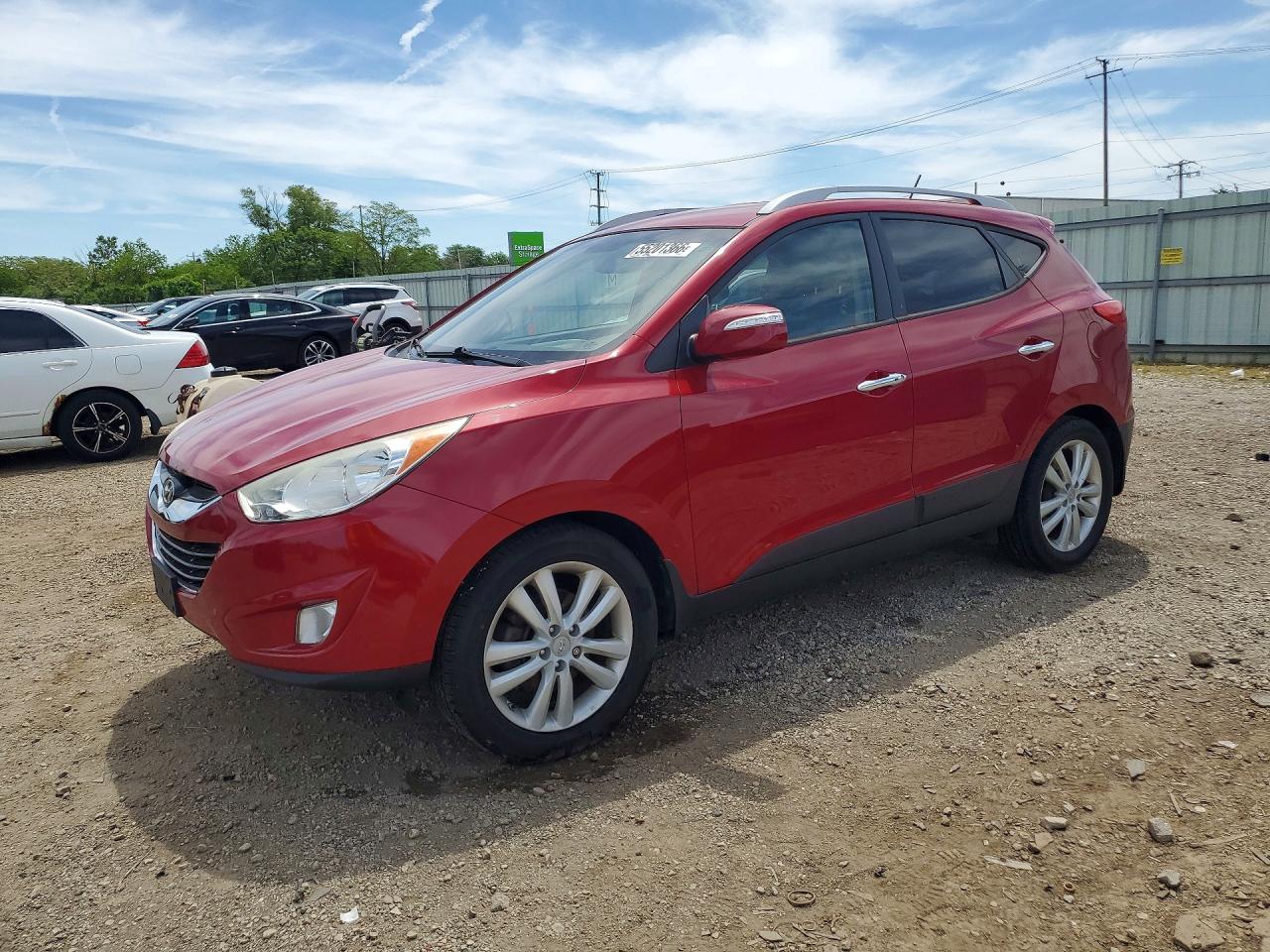 2013 Hyundai Tucson Limited Burgundy vin: KM8JUCAC0DU660102
