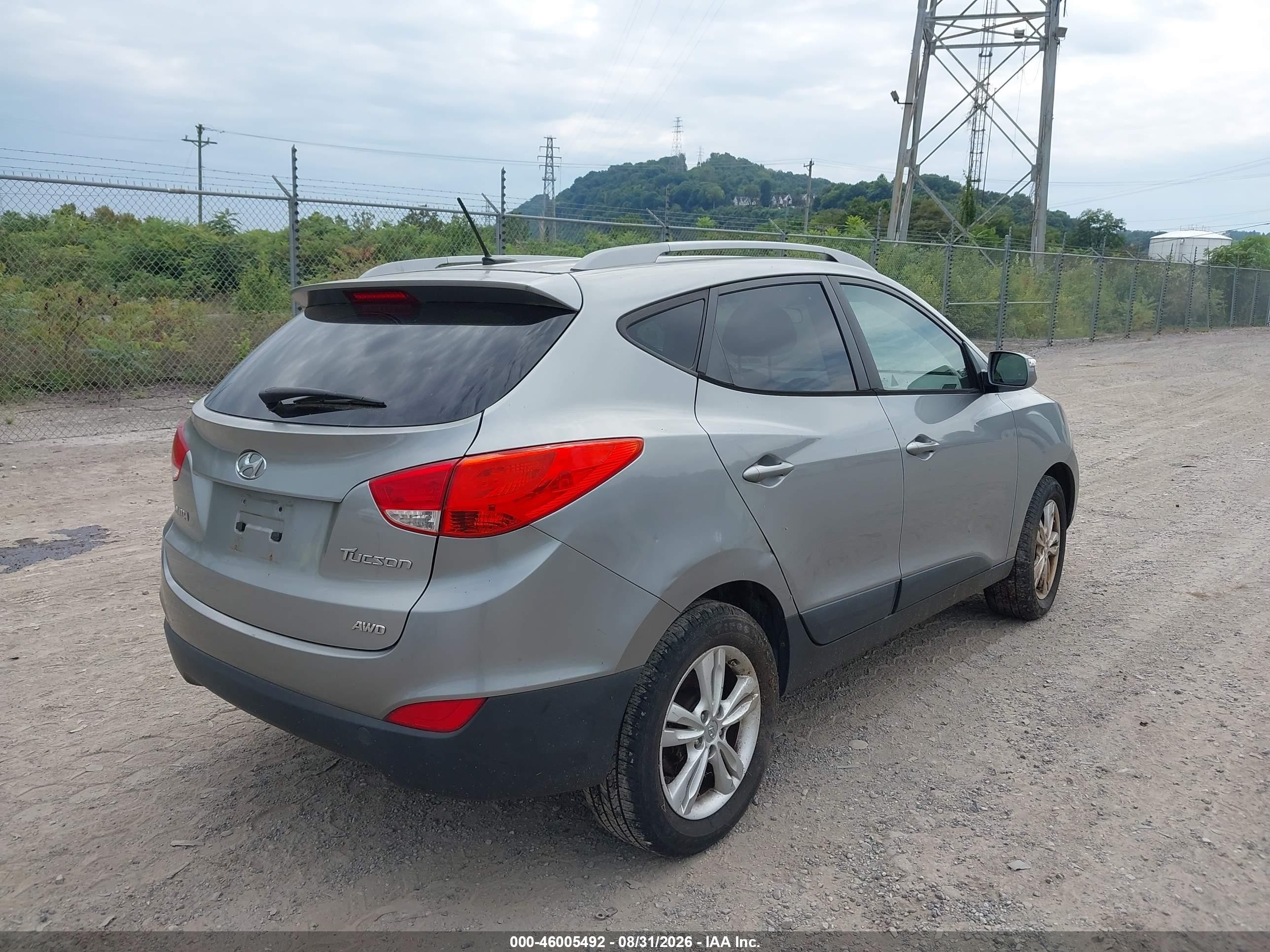 2013 Hyundai Tucson Gls Gray vin: KM8JUCAC0DU709296