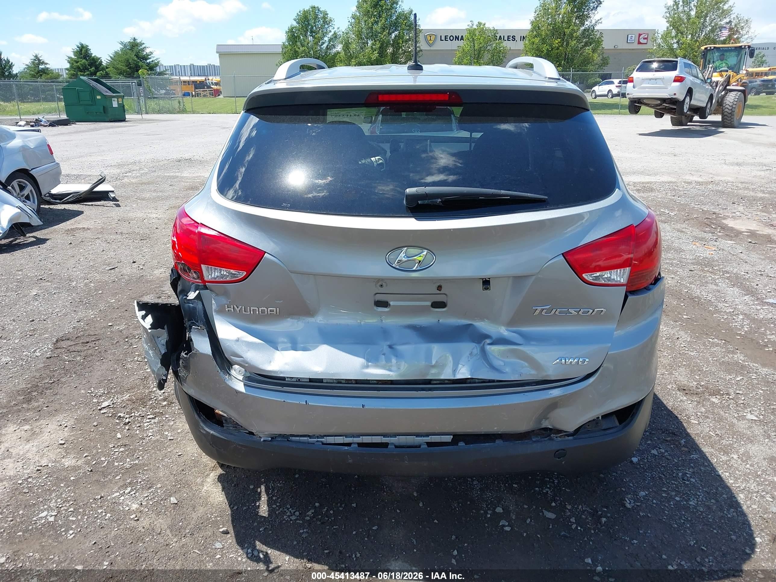2013 Hyundai Tucson Gls Серый vin: KM8JUCAC0DU729287