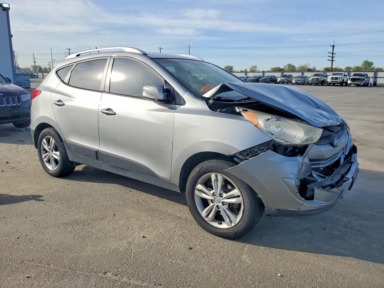 2013 Hyundai Tucson Gls Silver vin: KM8JUCAC0DU738040