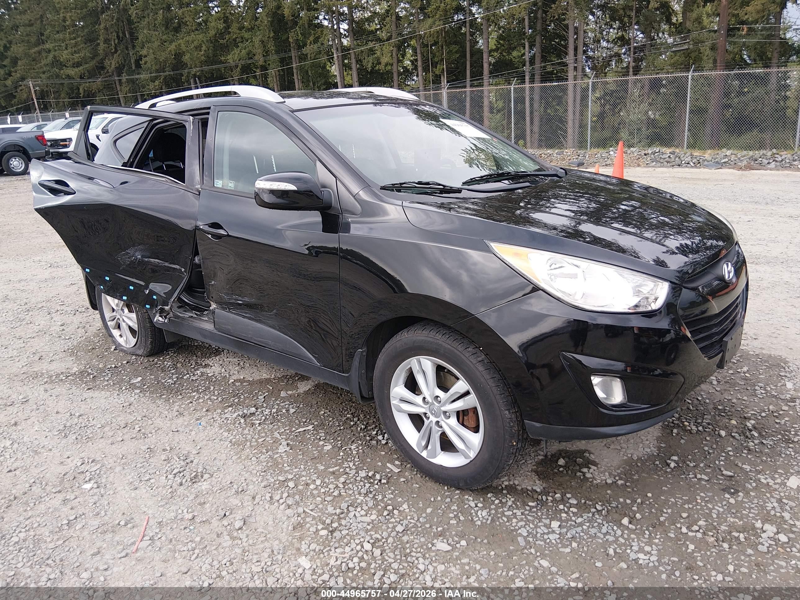 2013 Hyundai Tucson Gls Black vin: KM8JUCAC0DU773418