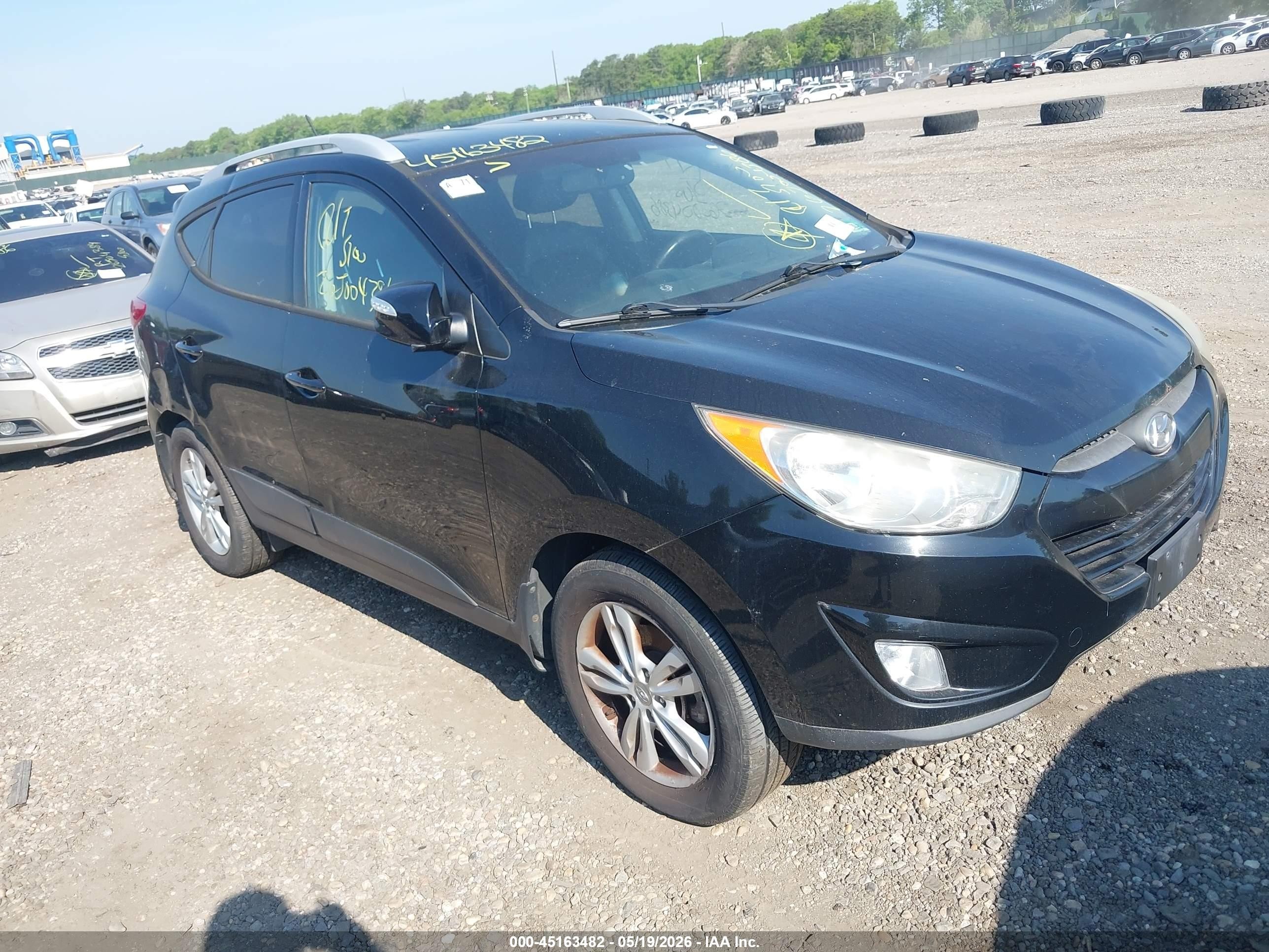 2013 Hyundai Tucson Gls Black vin: KM8JUCAC0DU783849