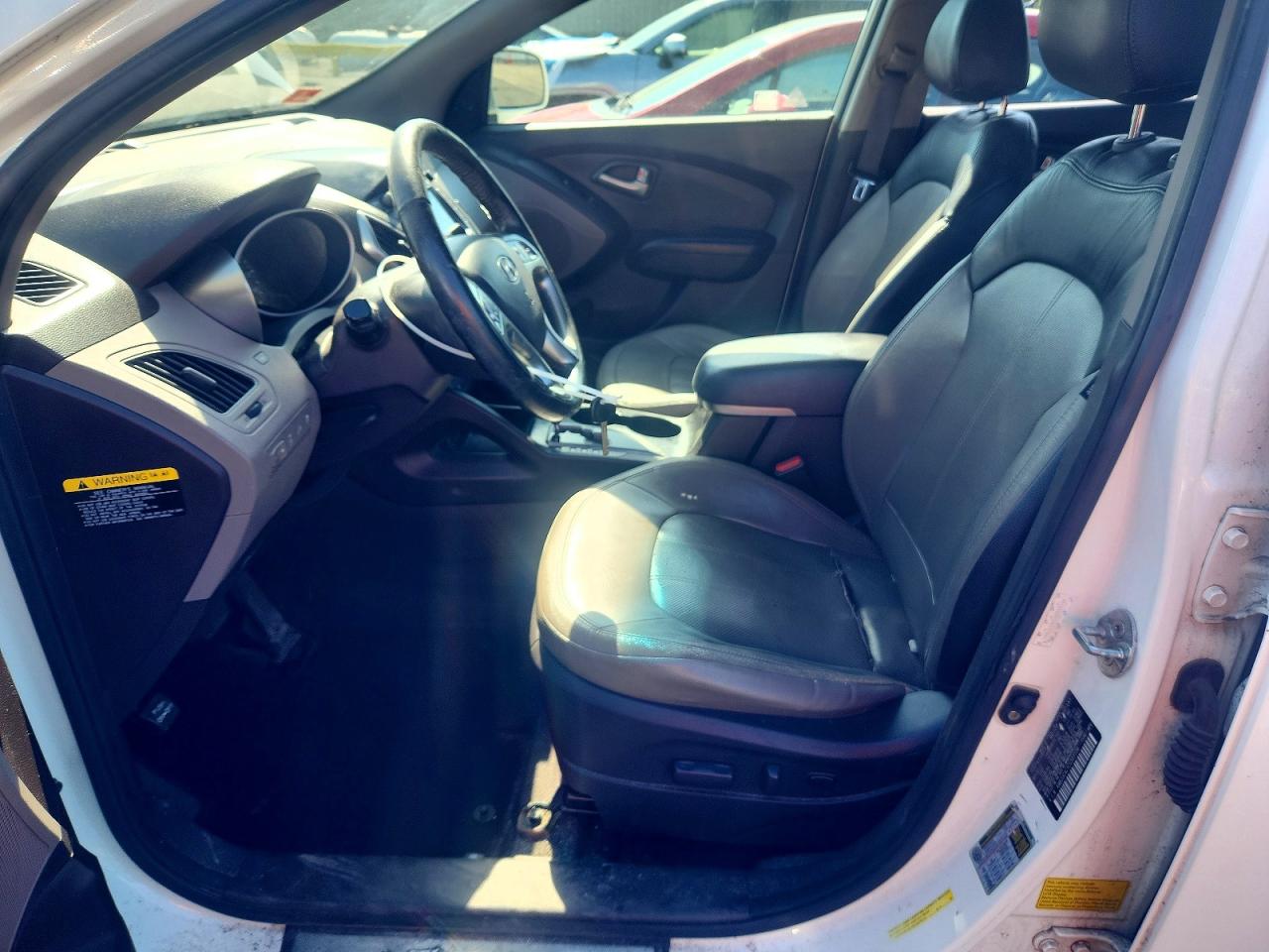 2012 Hyundai Tucson Limited White vin: KM8JUCAC1CU383104