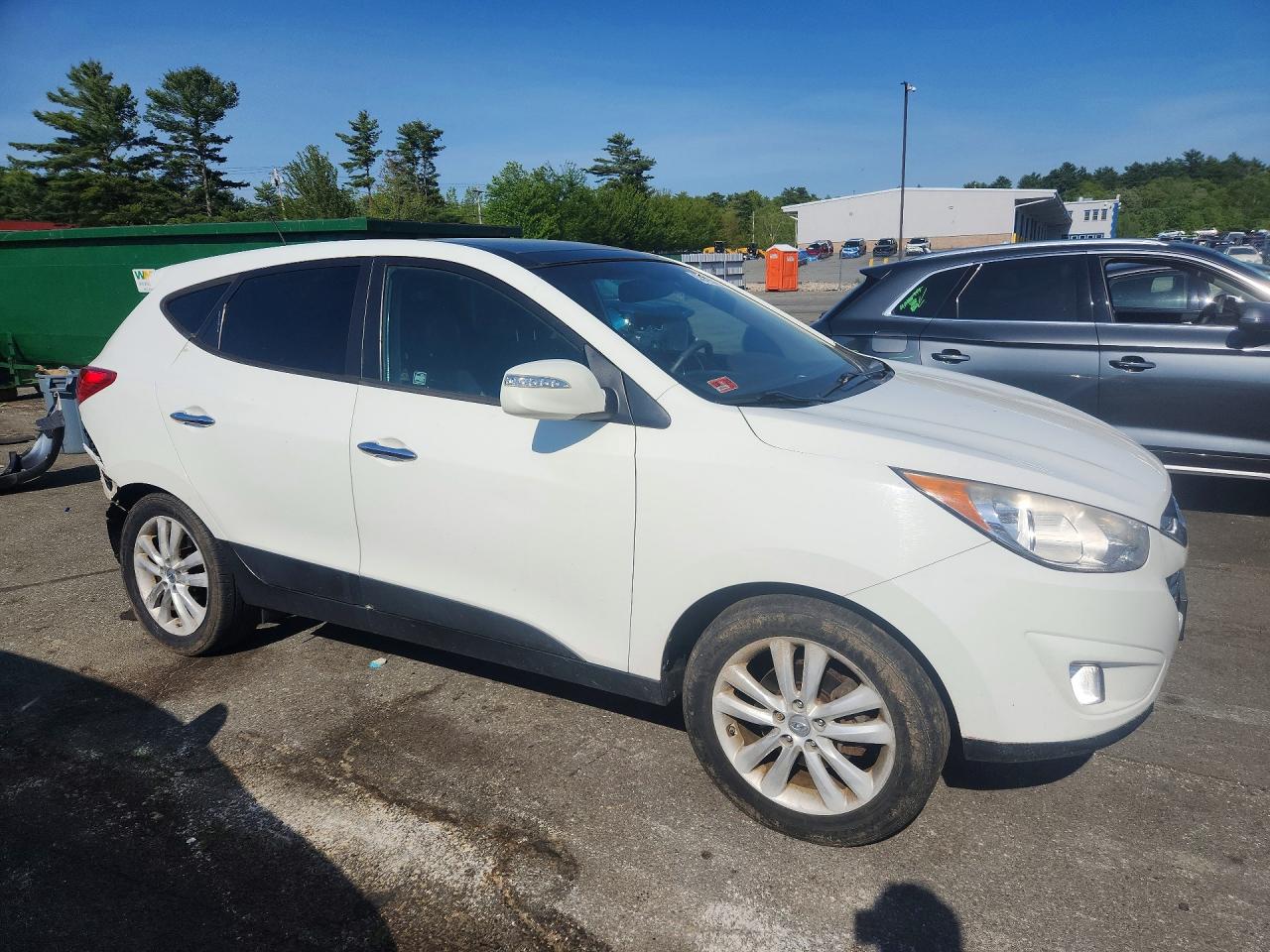 2012 Hyundai Tucson Limited White vin: KM8JUCAC1CU383104
