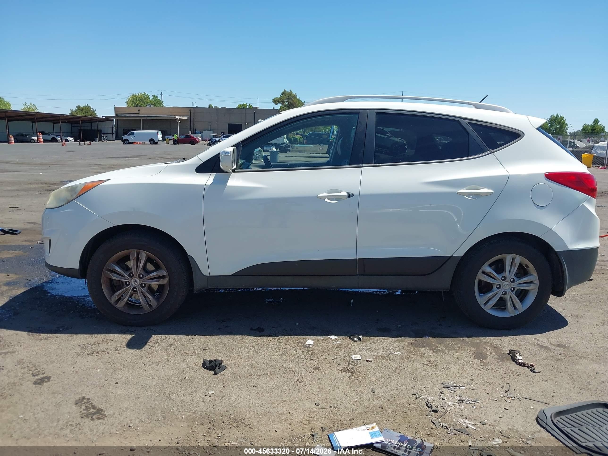 2012 Hyundai Tucson Gls White vin: KM8JUCAC1CU531865