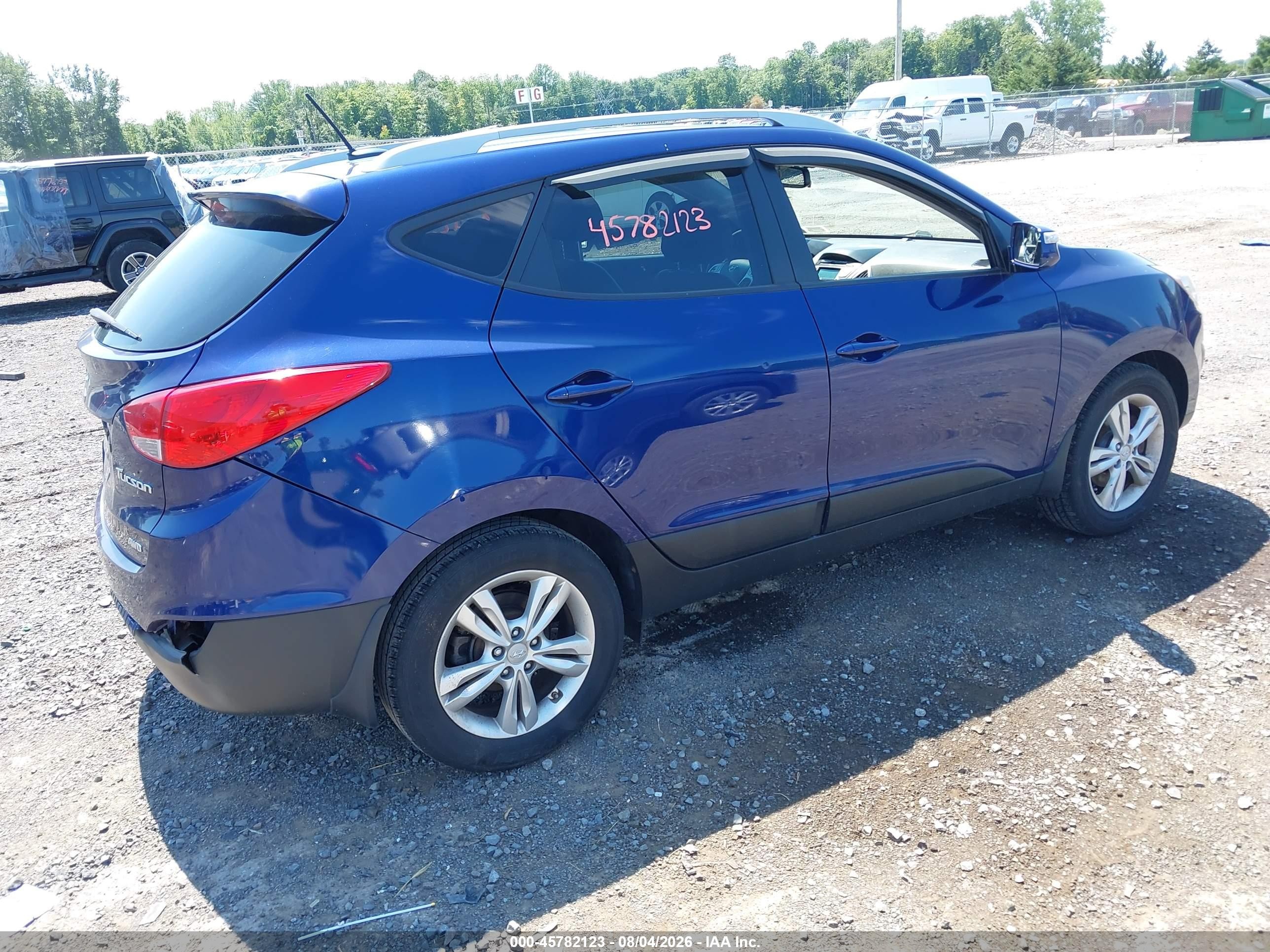 2013 Hyundai Tucson Gls Blue vin: KM8JUCAC1DU587676