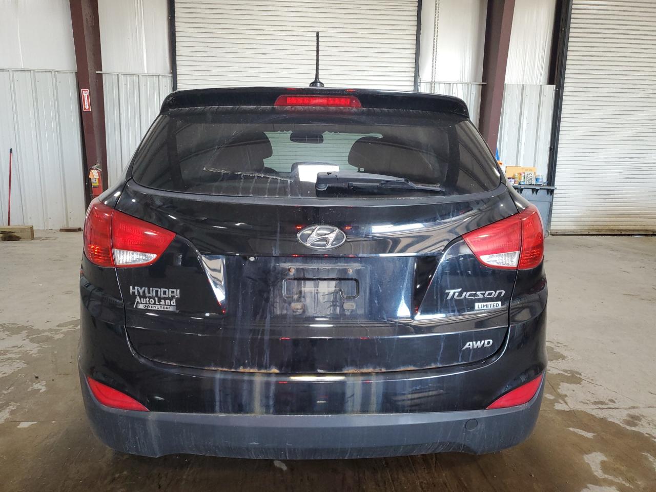 2013 Hyundai Tucson Limited Black vin: KM8JUCAC1DU612091 Damage: Rear Bumper/Cover, Scraped, 4 To 5 Inches