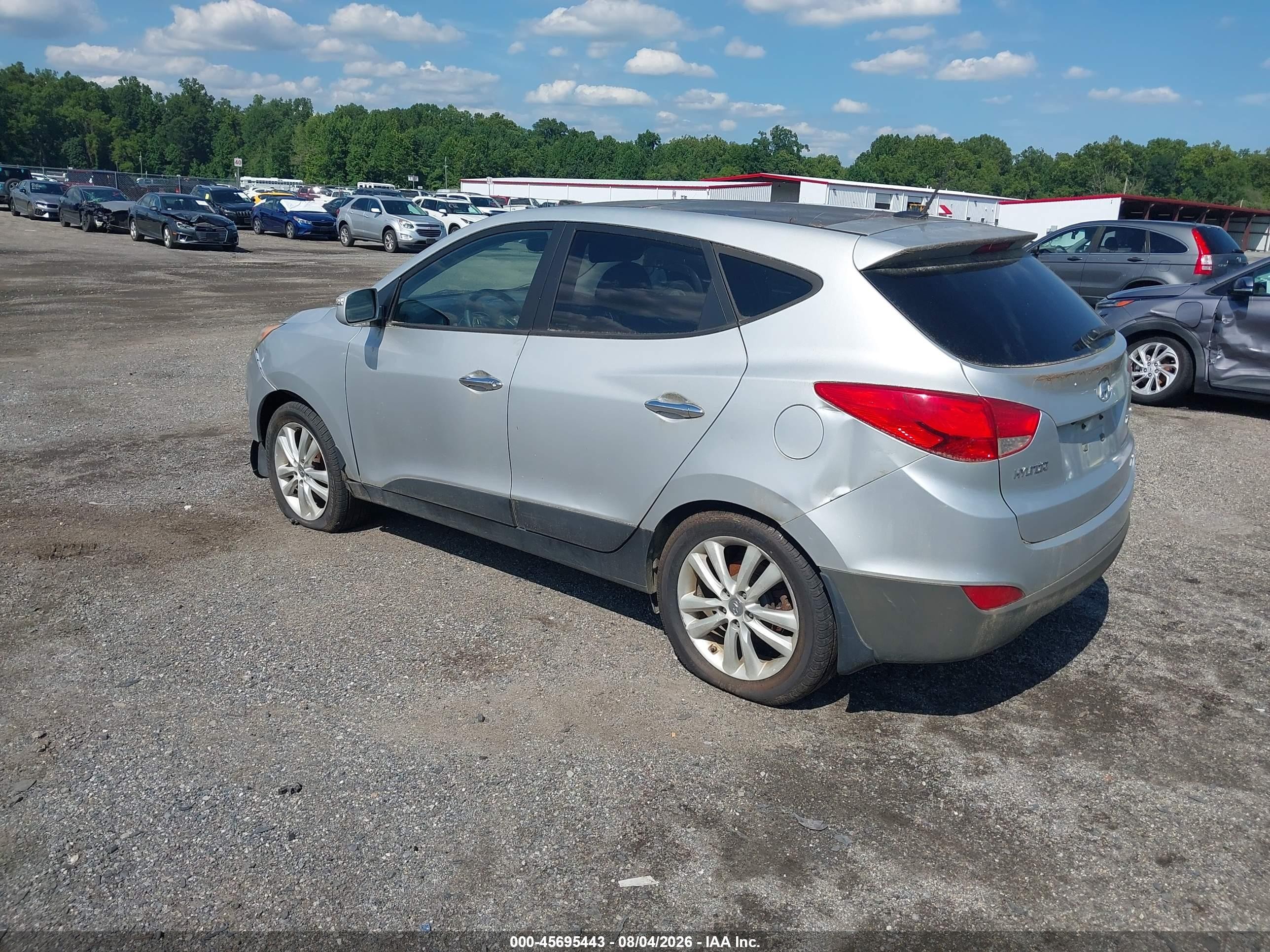 2013 Hyundai Tucson Limited Silver vin: KM8JUCAC1DU715916