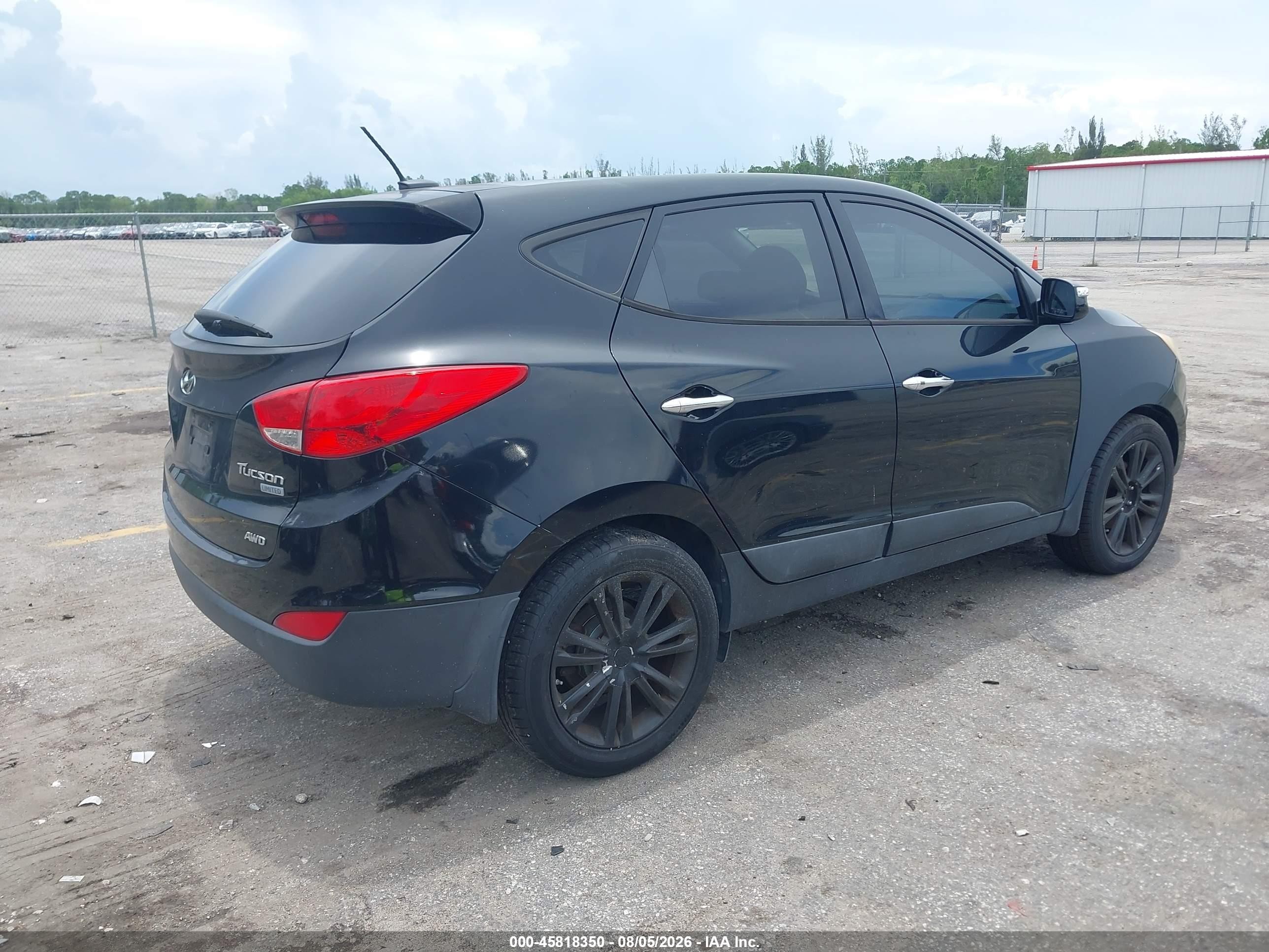 2013 Hyundai Tucson Limited Черный vin: KM8JUCAC1DU774657
