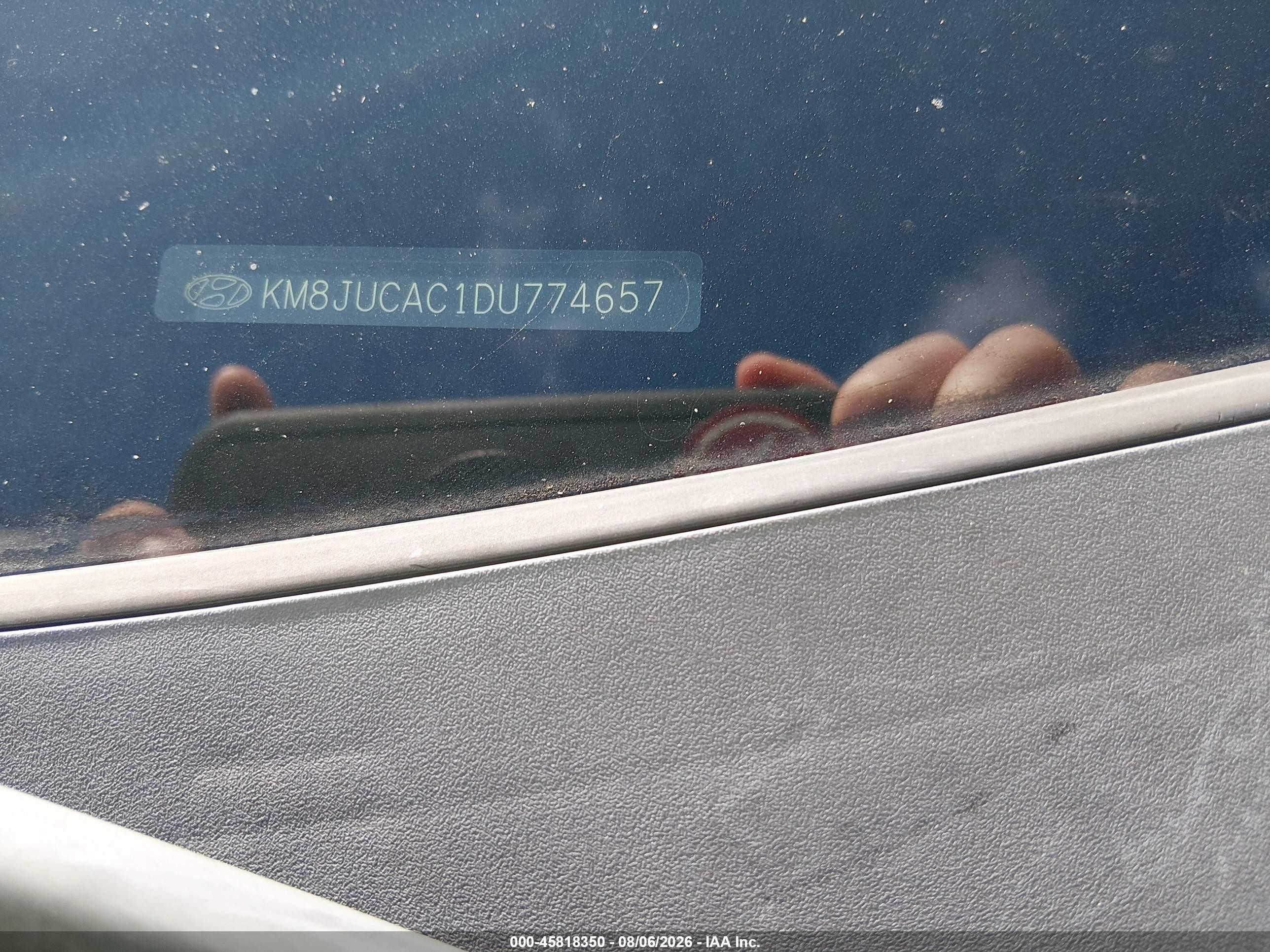 2013 Hyundai Tucson Limited Черный vin: KM8JUCAC1DU774657